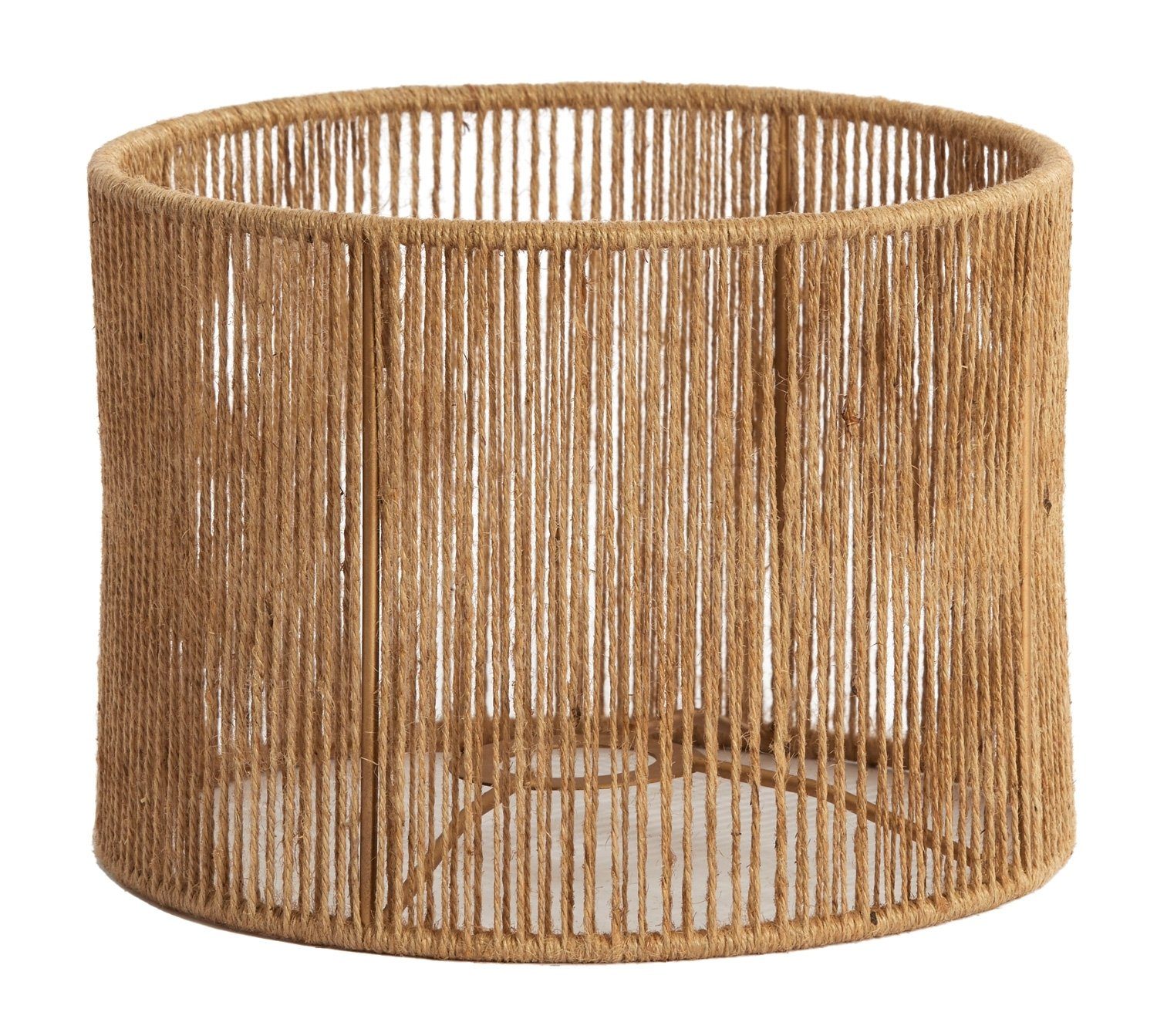 Light & Living Lampenschirm TOSSA, Ø 25 cm, Braun, Jute Naturfaser, Metallh günstig online kaufen