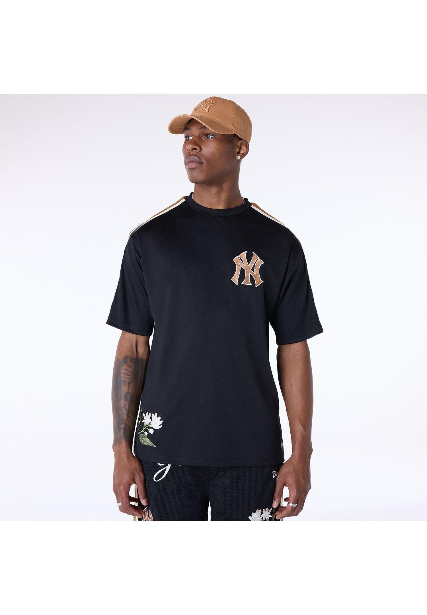 New Era T-Shirt New York Yankees New Era MLB Floral OS Tee T-Shirt Schwarz (1-tlg)