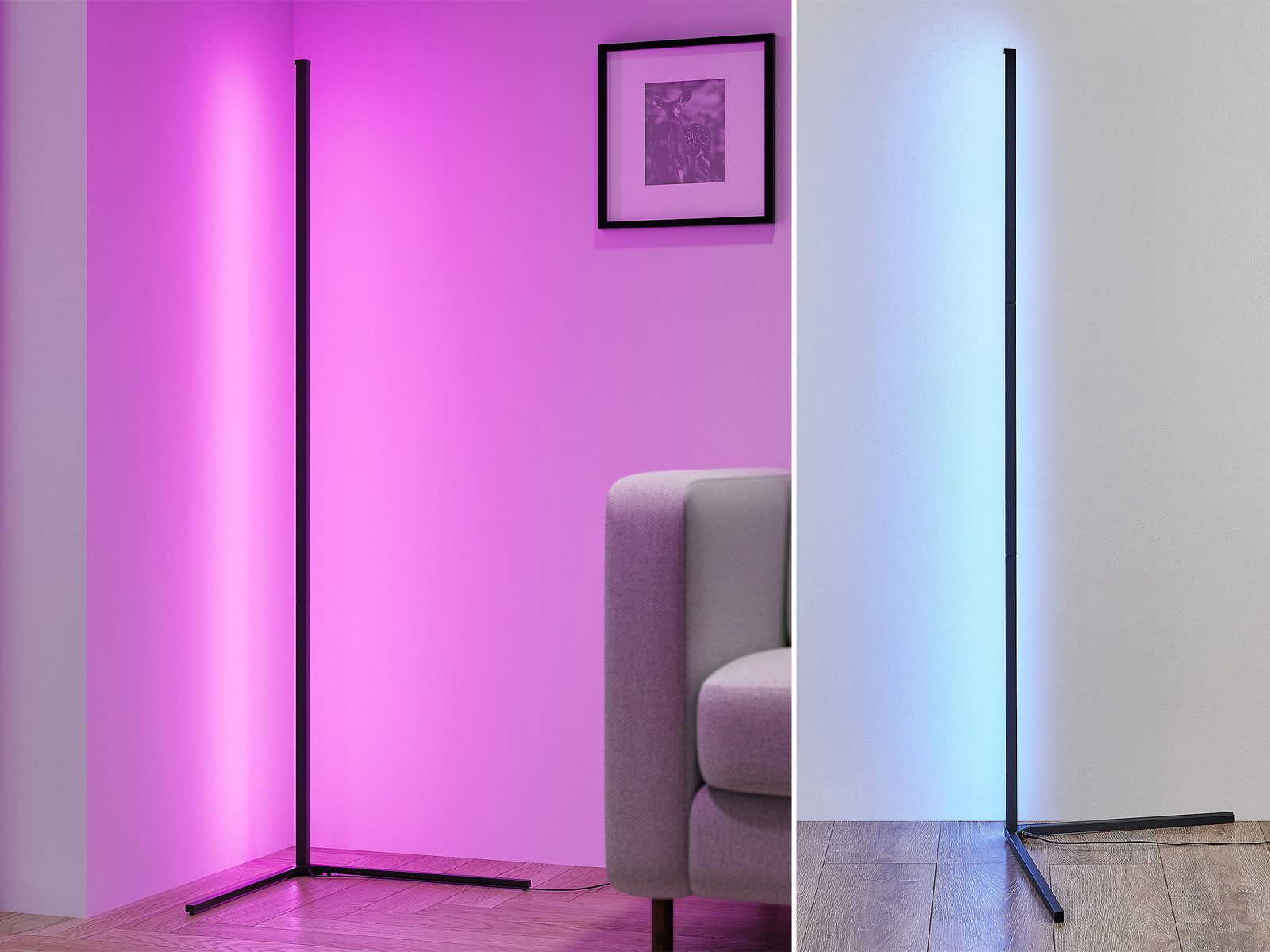 Reality Leuchten LED Stehlampe, Dynamische Lichtsteuerung Sound Control Fun günstig online kaufen