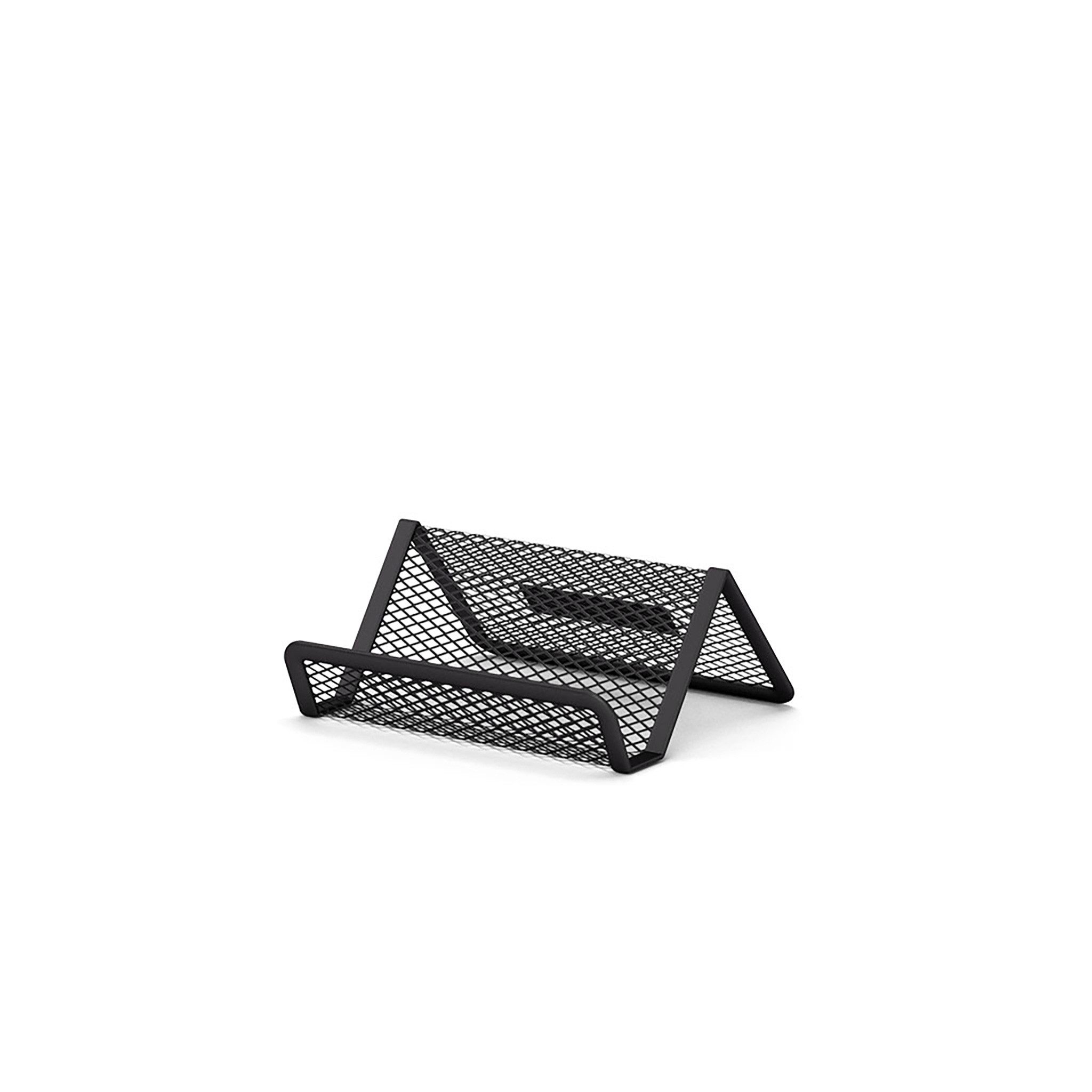Erich Krause Tischkartenhalter, Metall, Visitenkartenhalter Metall 9,8x7x4,5cm Schwarz