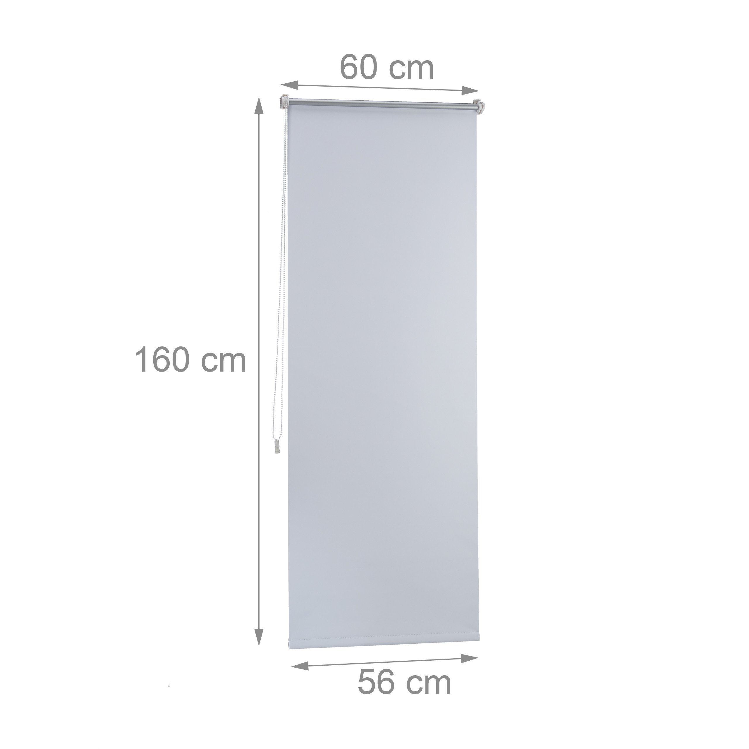 Verdunklungsrollo 3x Thermo Verdunklungsrollo 60x160 weiß, relaxdays