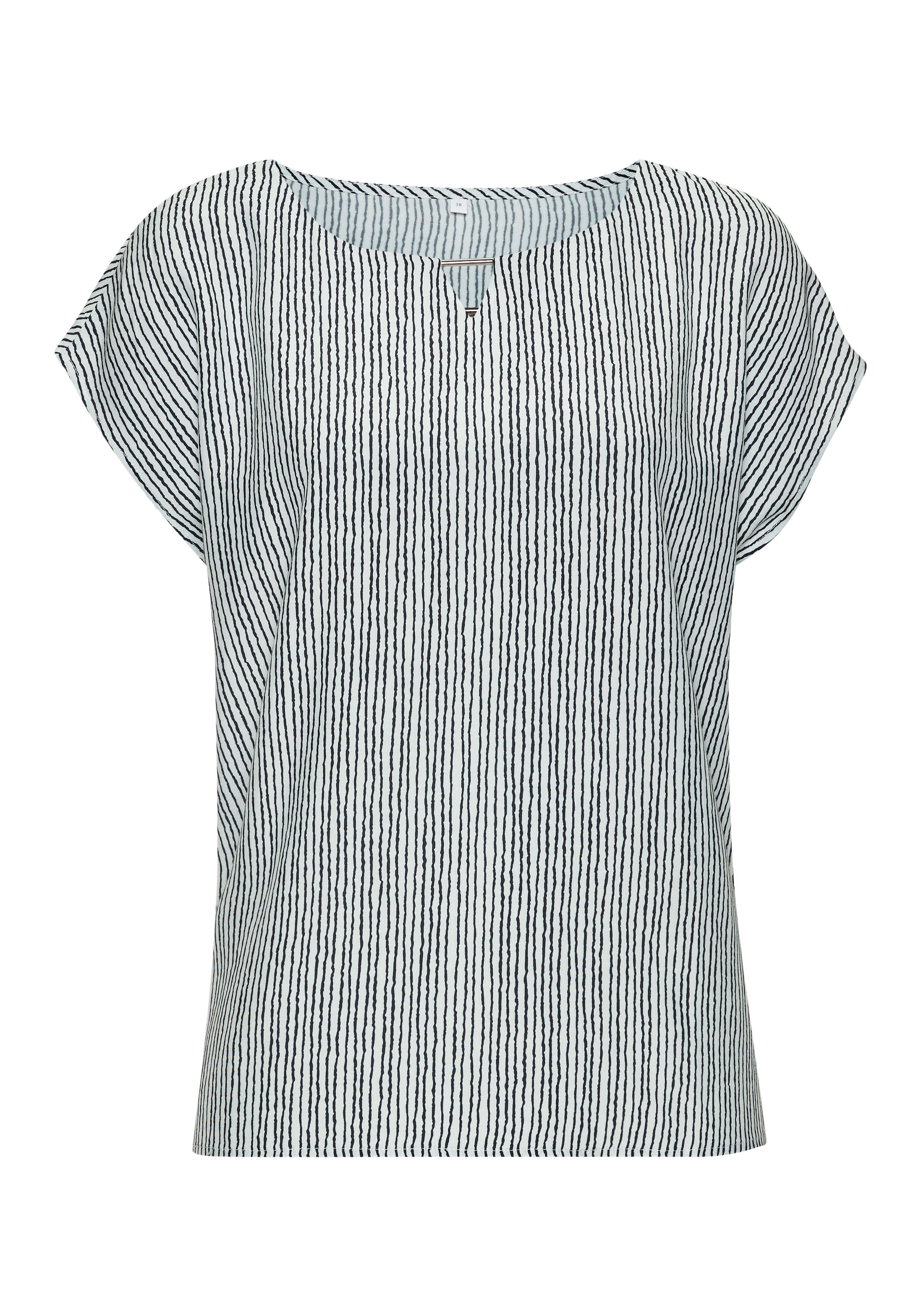 Vivance Kurzarmbluse mit Zierdetail am Ausschnitt, Druckbluse. € 29,99