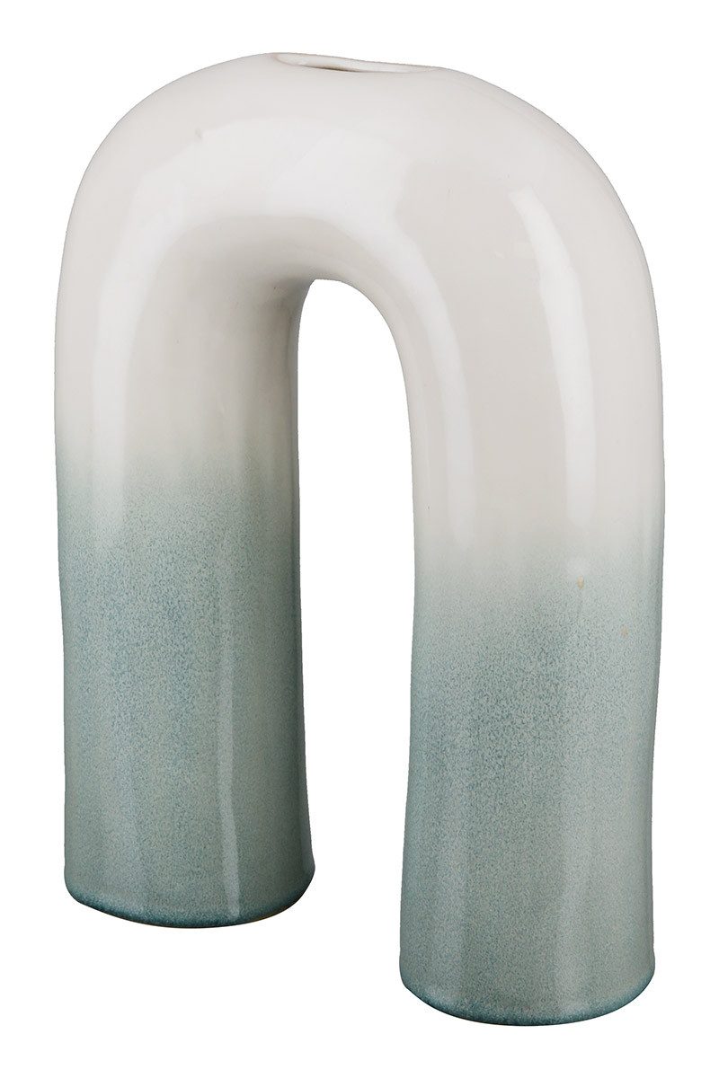 GILDE Dekovase Keramik Vase Bari, Dekoartikel Wohnzimmer (1 St), Dekorative Vase aus Keramik, Dekoartikel, Blumenvase, 2- Farbig