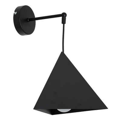 Licht-Erlebnisse Wandleuchte SET, ohne Leuchtmittel, Schwarze Wandlampe Metall E27 bis 60W elegant Wohnzimmer