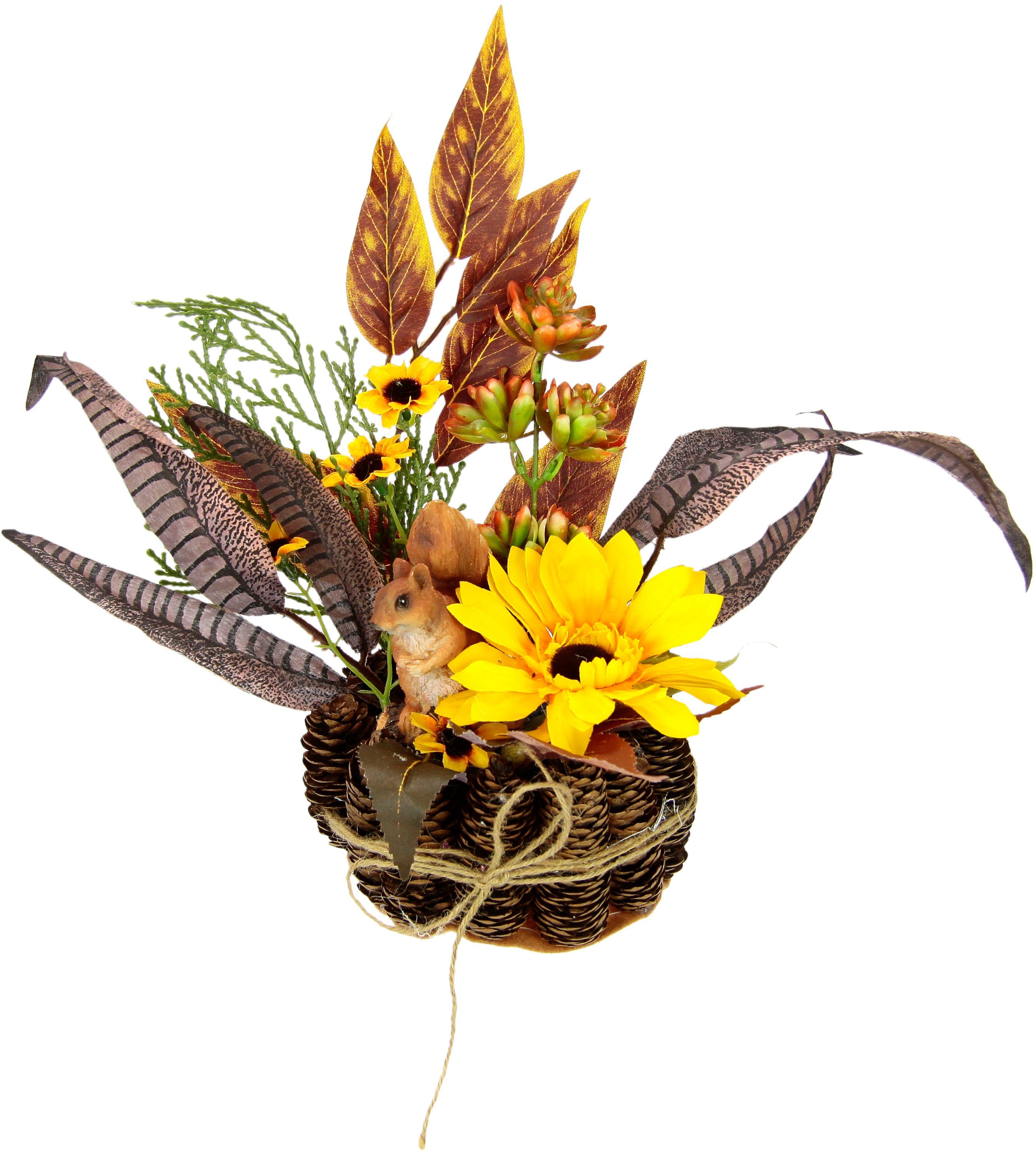 Kunstpflanze Sonnenblumen-Arrangement