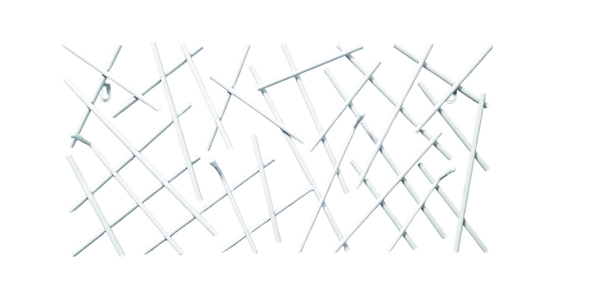 HAKU Garderobenhalter (1 St), Wandgarderobe modern weiß 60x30x5cm Stahlrohr