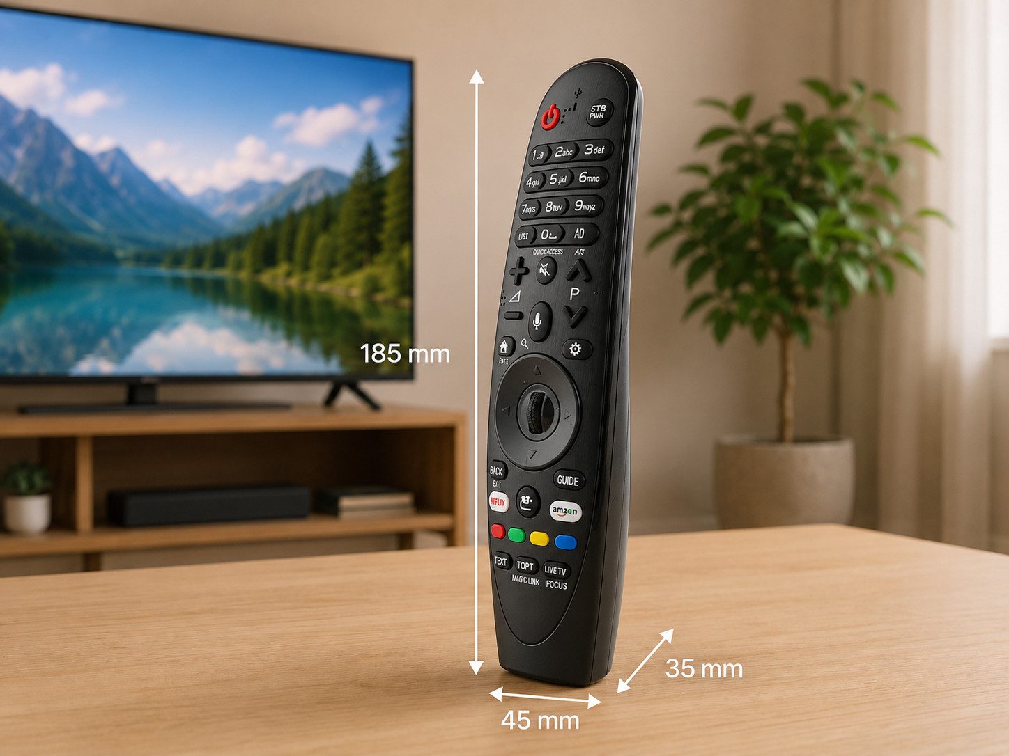 azurano Ersatz für LG AN-MR650A (EU), AKB75075301 Universal-Smart-TV-Fernbedienung