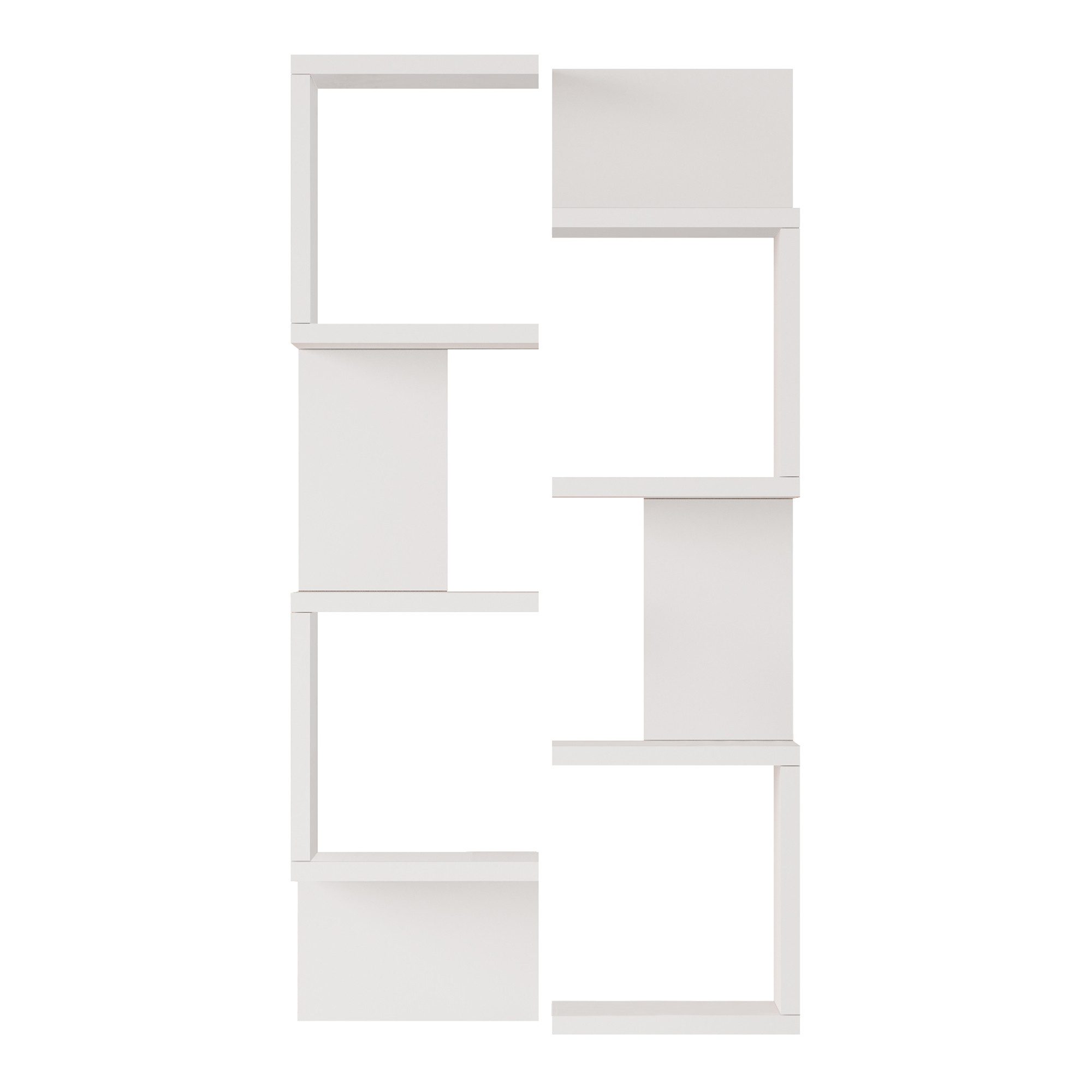 en.casa Wandregal, 2-er Set, »Omn« 93 x 24 x 15 cm Weiß