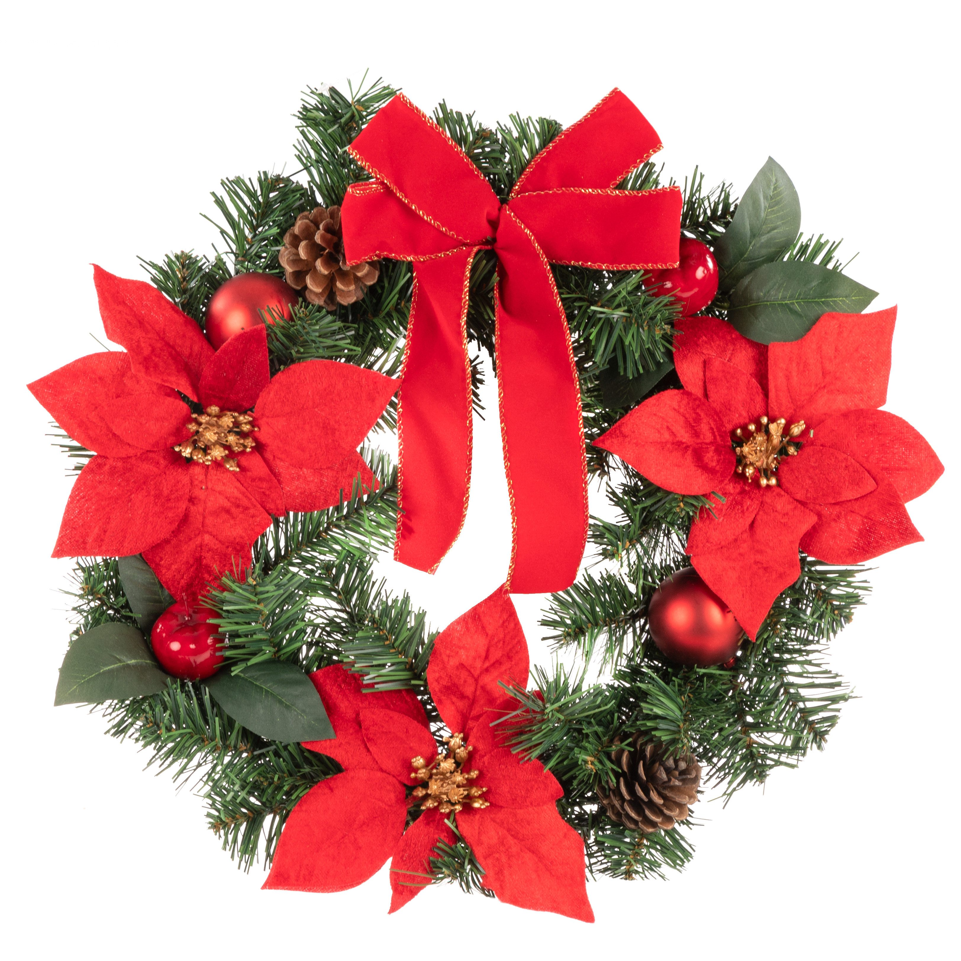 Idena Adventskranz Idena Weihnachtskranz rote Schleifen Ø40cm für Innen günstig online kaufen