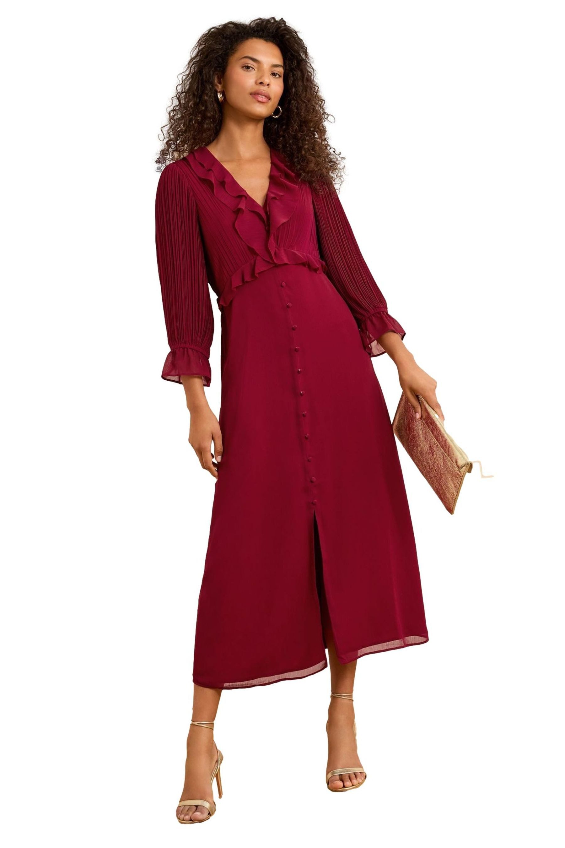 Love & Roses Midikleid Love & Roses Midikleid mit Falten, Petite (1-tlg)