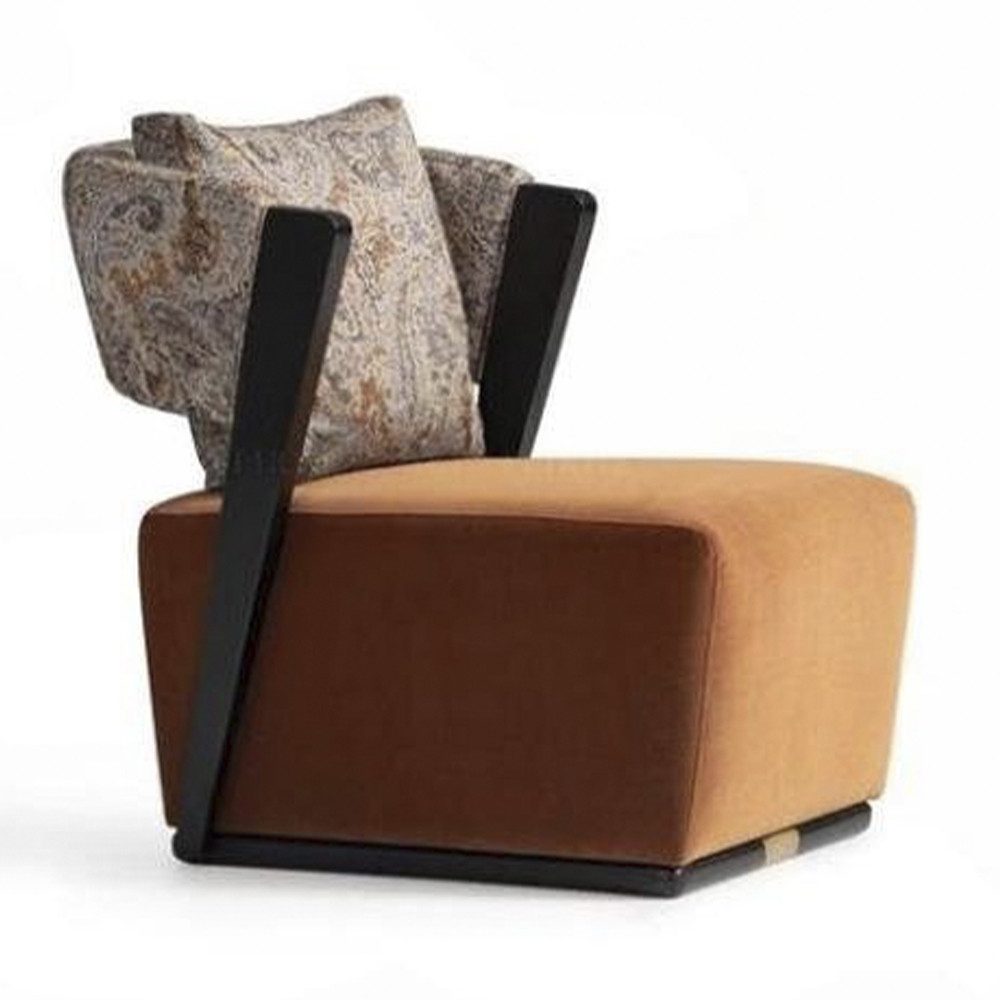 JVmoebel Ohrensessel Modernes Relax-Ohrensessel in Orange mit verstellbarer Rückenlehne (Packung, 1-St., Sessel), Made in Europa