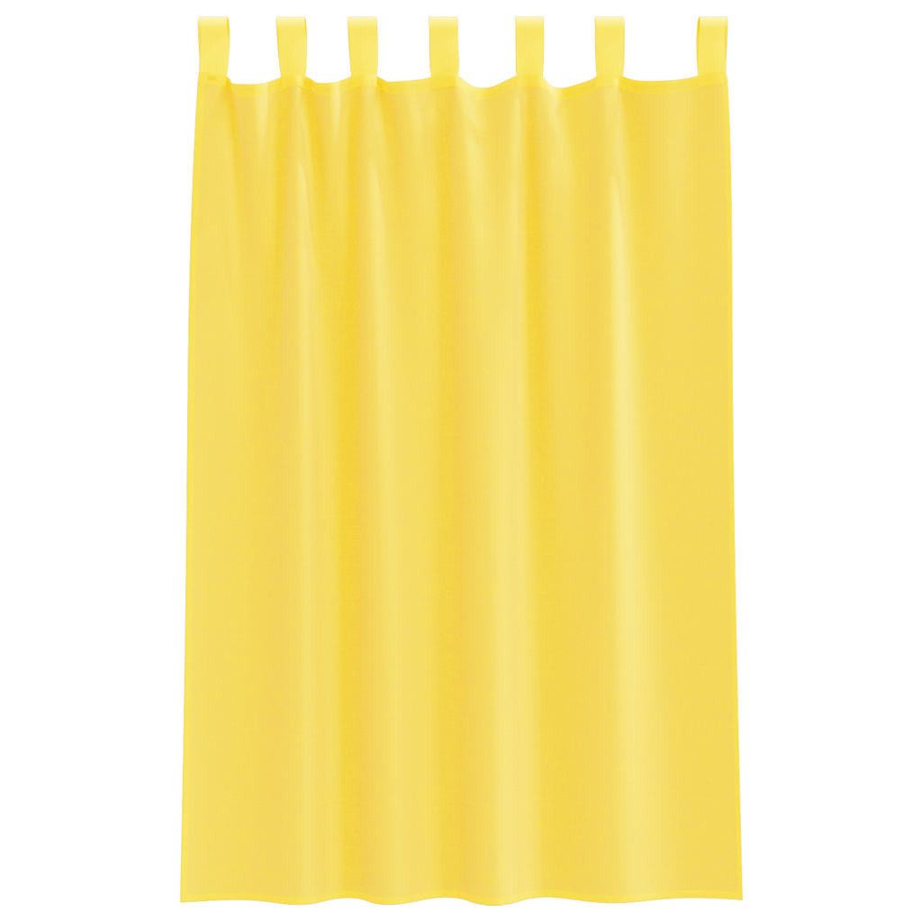 vidaXL Vorhang Voile Vorhänge mit Schlaufen 2 Stk. Gelb 140x175 cm (1 St) – Bild 4 von 5