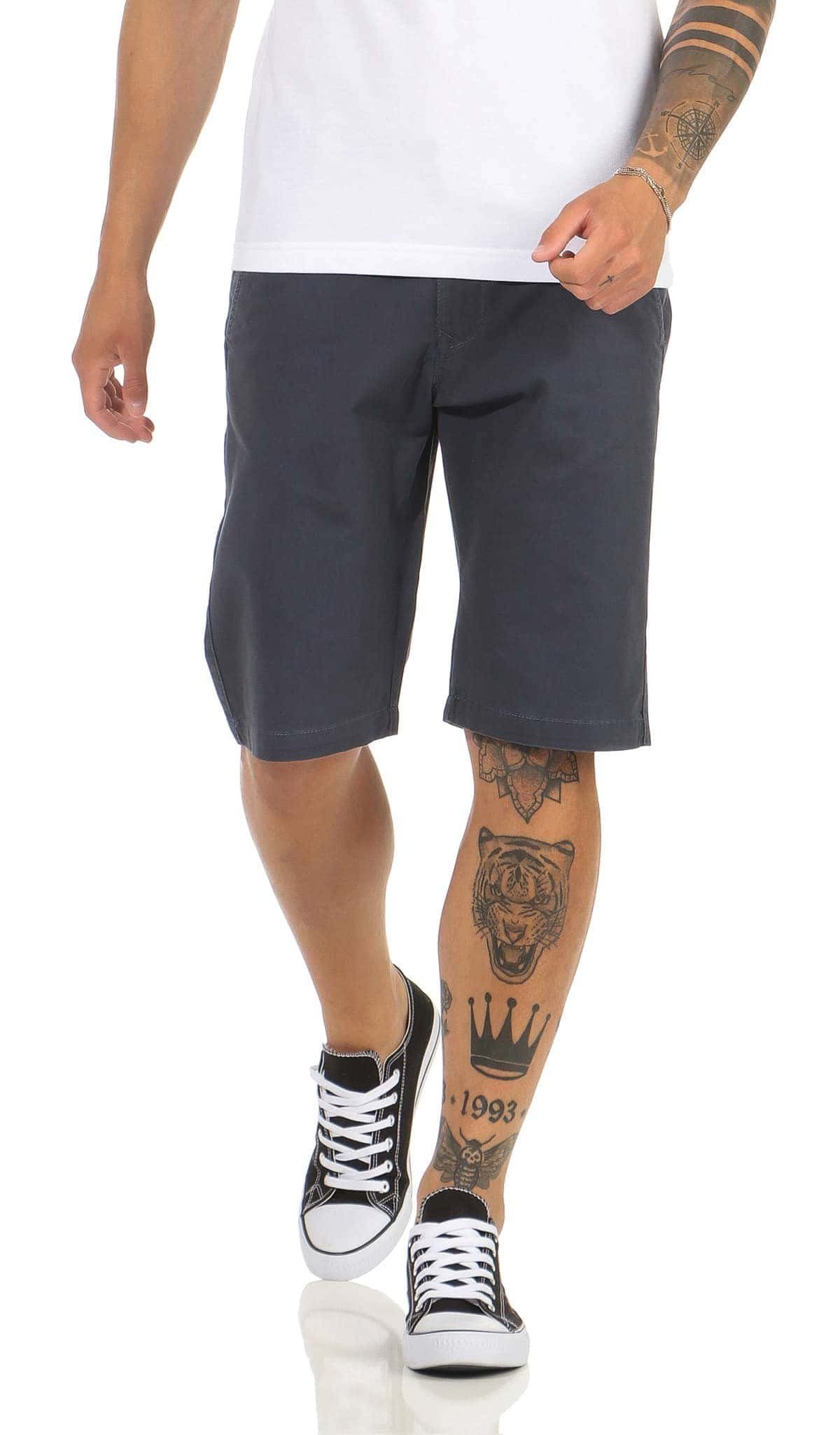 Shorts Herren Chino Shorts in Blau 30074