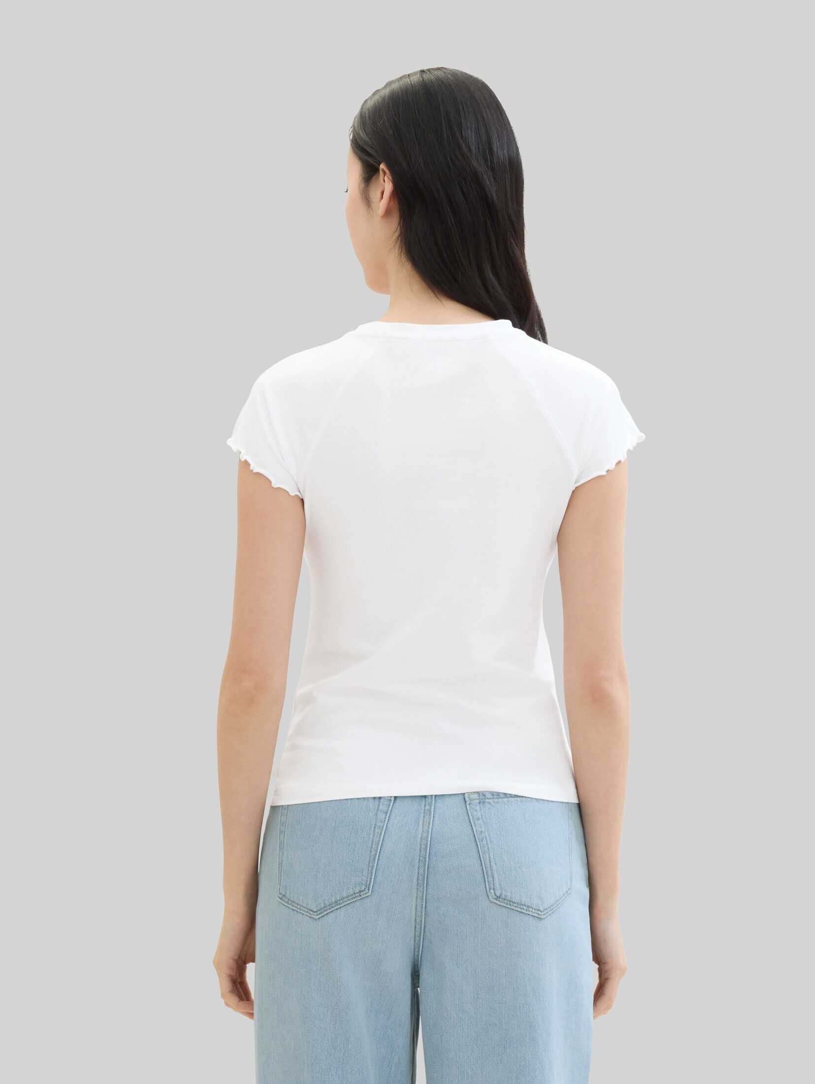 TOM TAILOR Denim T-Shirt T-Shirt (im Einserpack) Slim Fit T-Shirt
