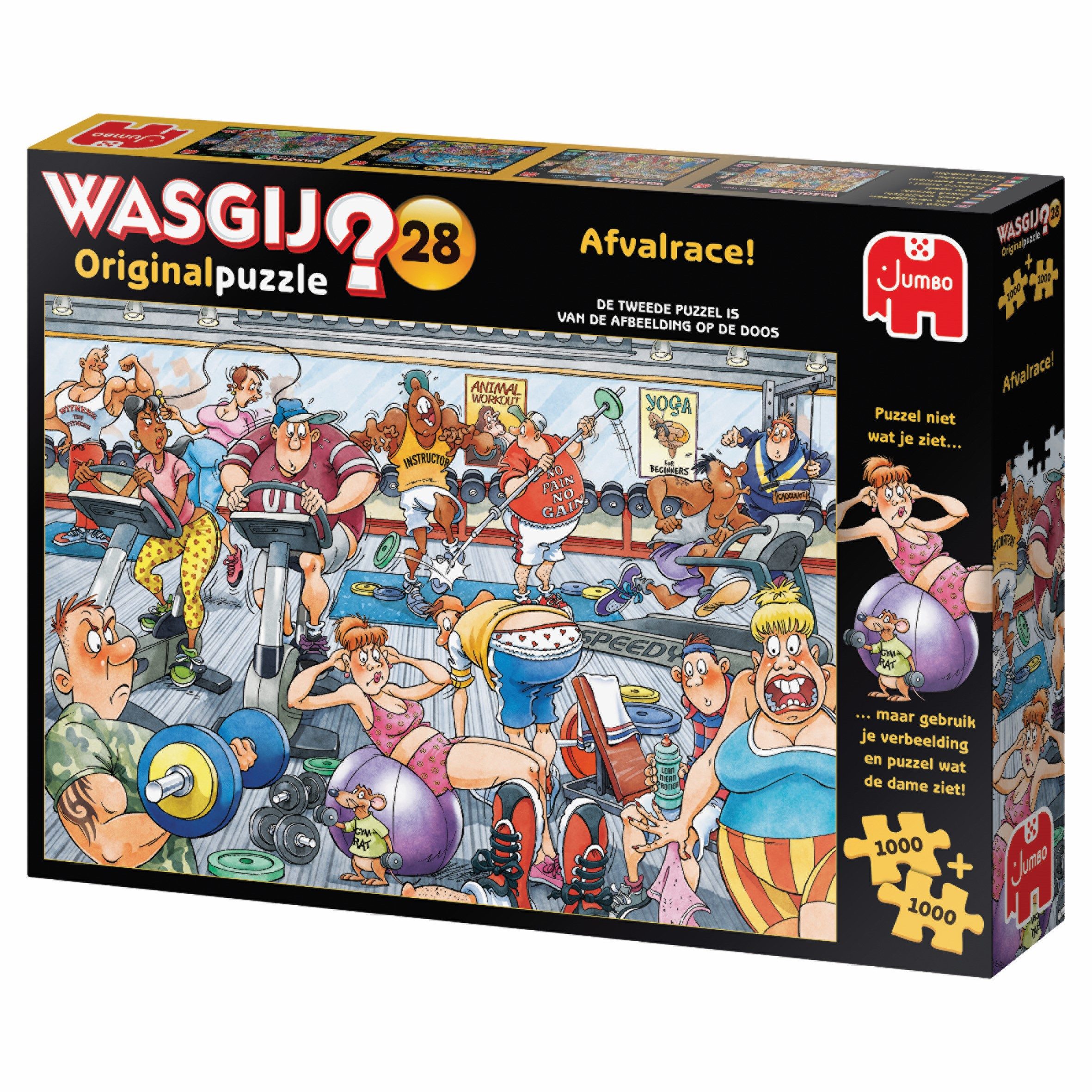 Jumbo Spiele Puzzle Wasgij Original 28 Hilfe, das Gewicht fällt! 2x1000 Teile Puzzle, 1000 Puzzleteile