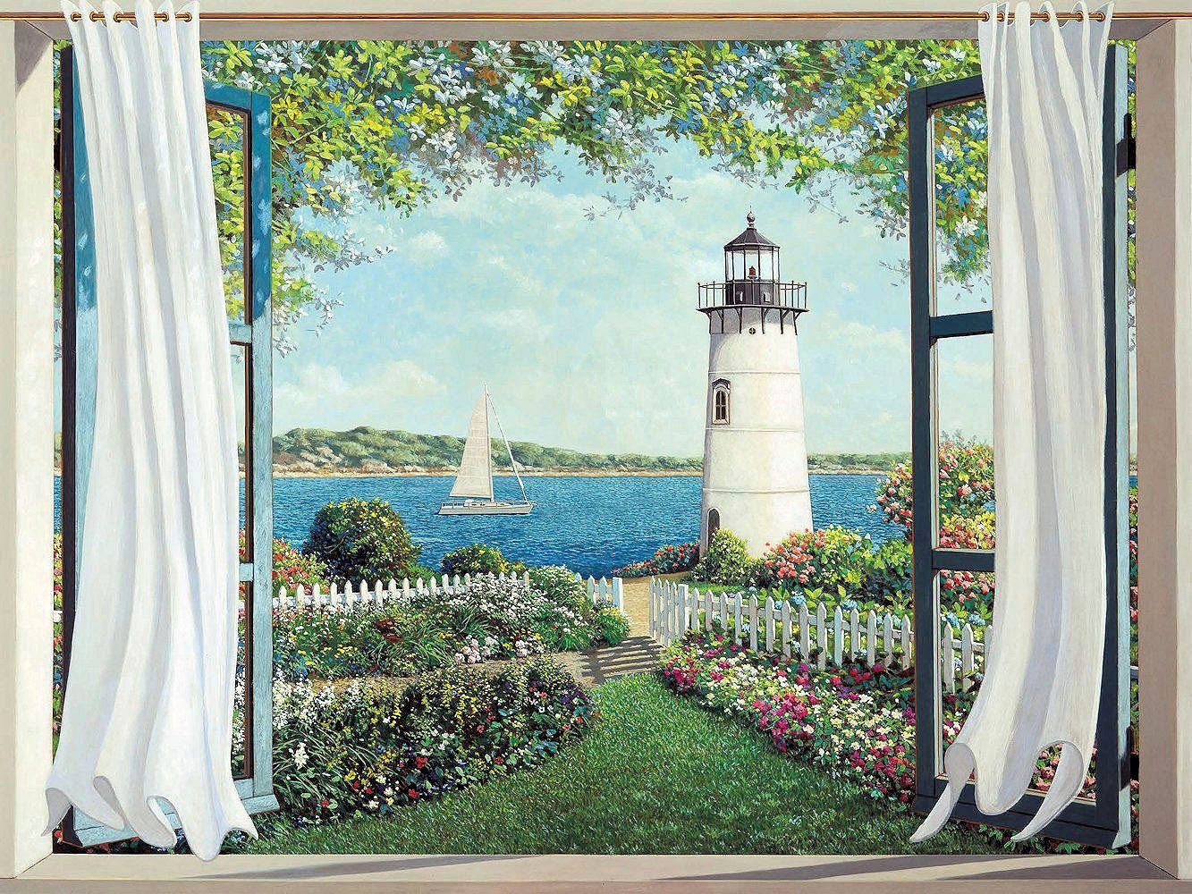 Home affaire Kunstdruck »ANDREA DEL MISSIER / Finestra sul faro«, (1 Stück)-Otto