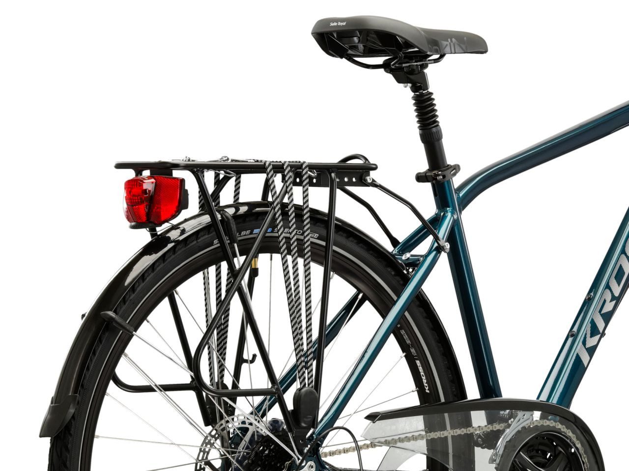 Kross Trekking Bike, Men's 28" Explorer 45.0 Blue, 24 Gears, 24-Speed ​​Shimano DEORE M592 Derailleur, Derailleur Gears