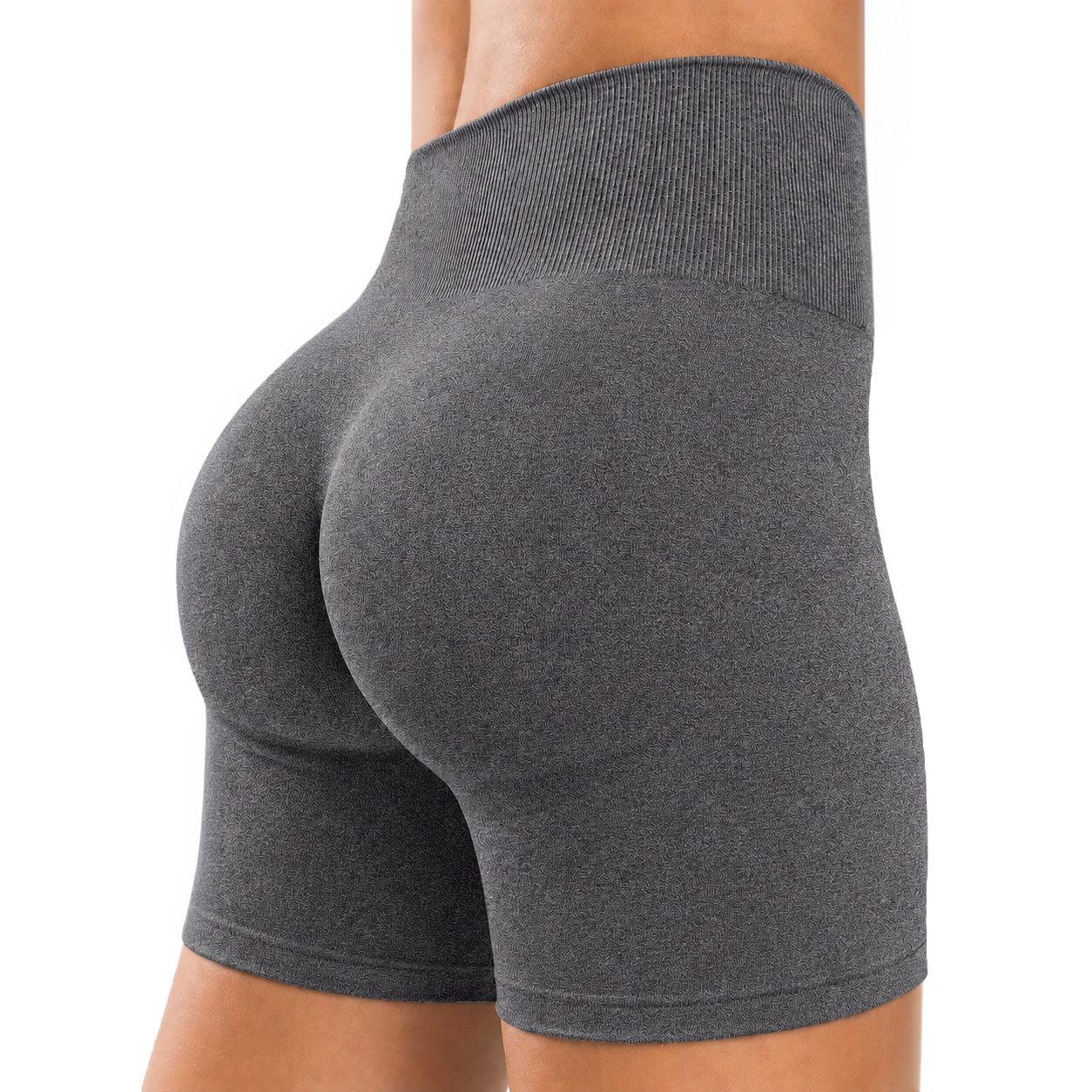 Smilodox Shorts Amaze Pro, Shaped Fit Push Up Booty Radlerhose V-Shape Seamless High Waist Hotpants Scrunch-Effekt Squatproof Gym Yoga Alltag