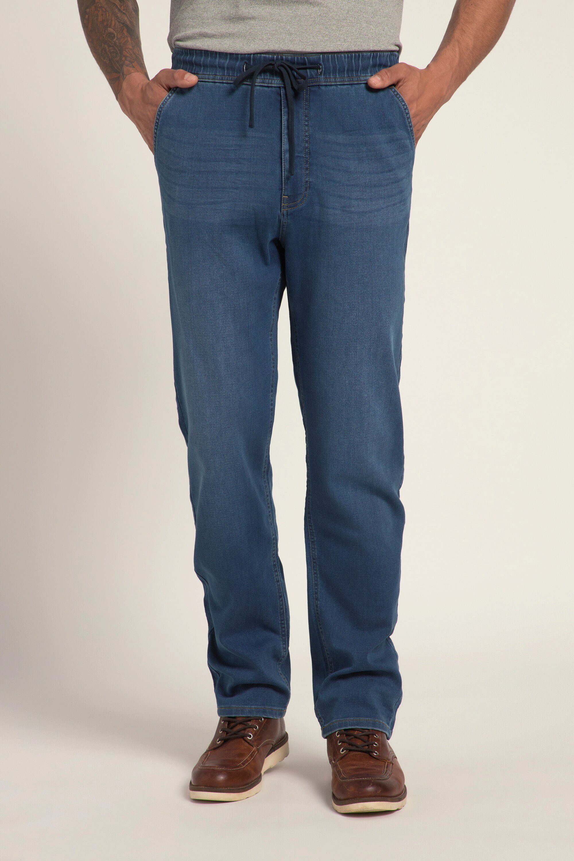 JP1880 Cargohose Jeans Denim FLEXNAMIC® Straight Fit Schlupfbund medium stone