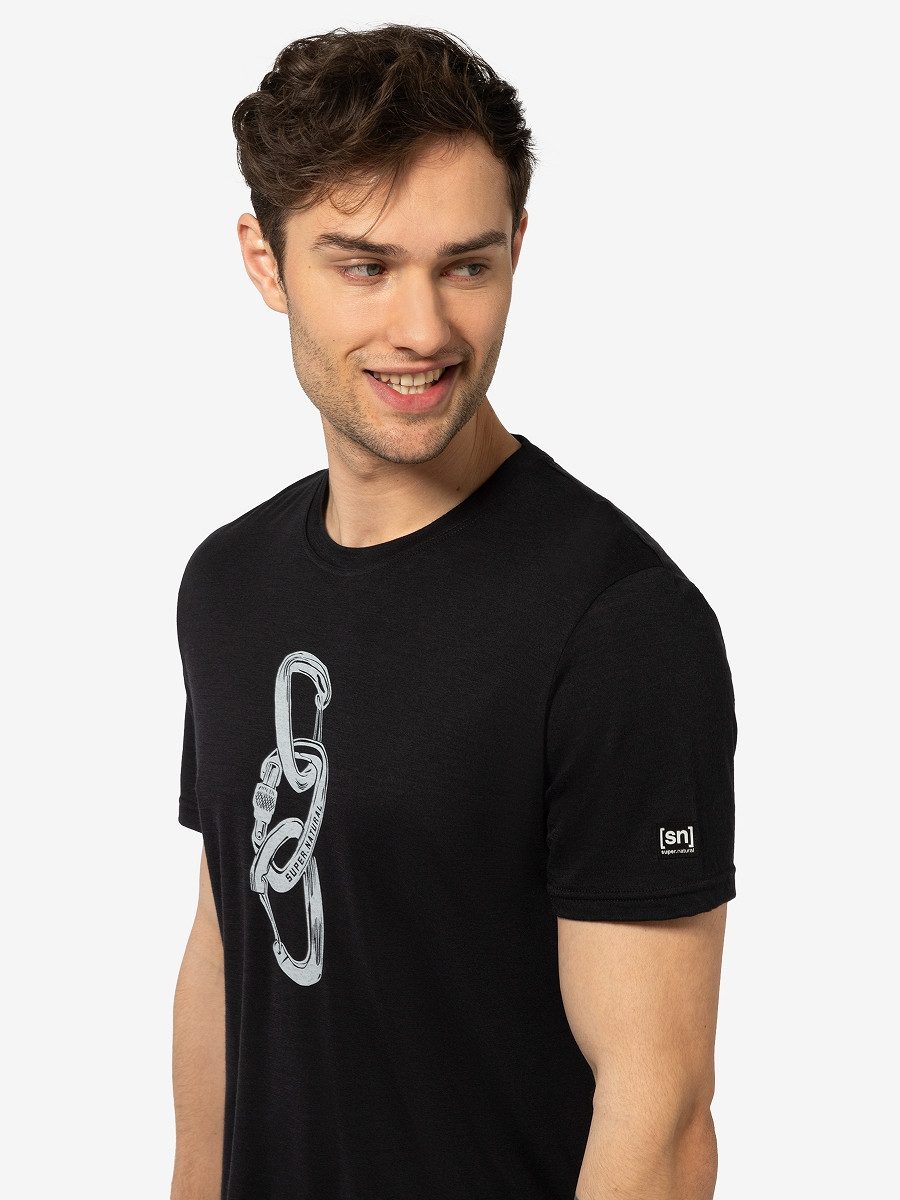 SUPER.NATURAL T-Shirt für Herren, Merino CARABINERI günstig online kaufen