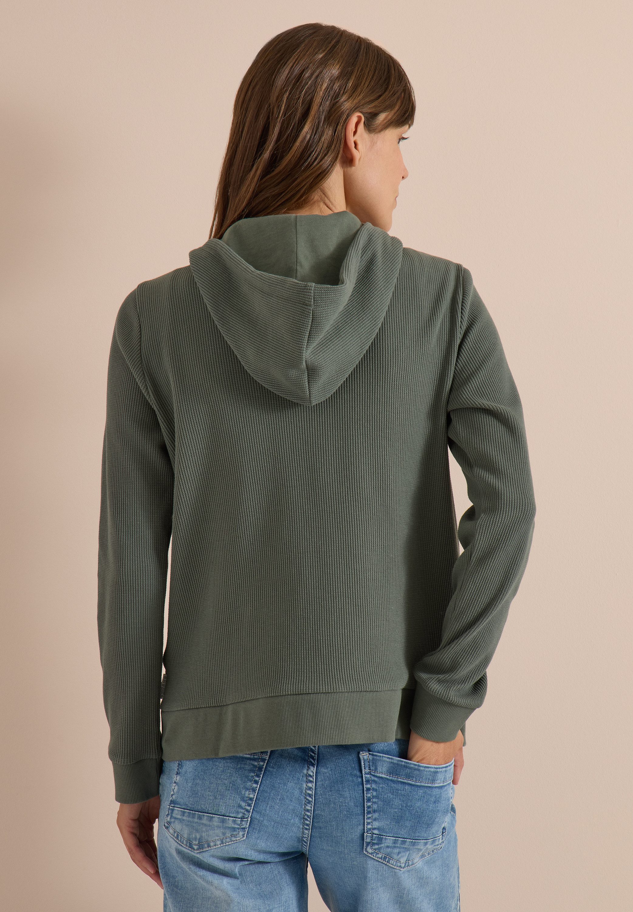 CECIL Cardigan mit Kapuze mit Tunnelzugband