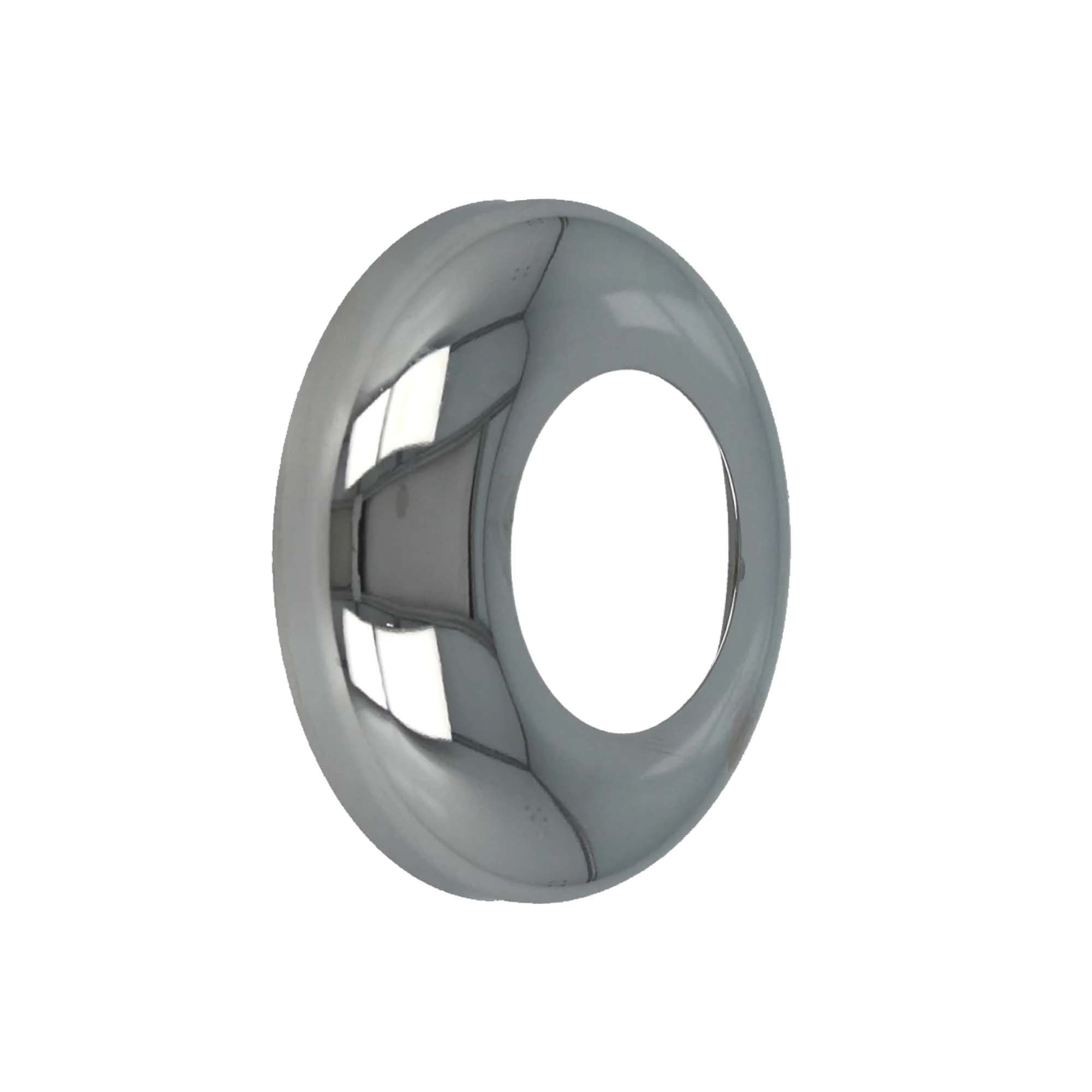 tecuro Badarmatur DESIGN-Hahnrosette (1 Zoll) Ø 34 mm x Ø 67 mm, Messing verchromt