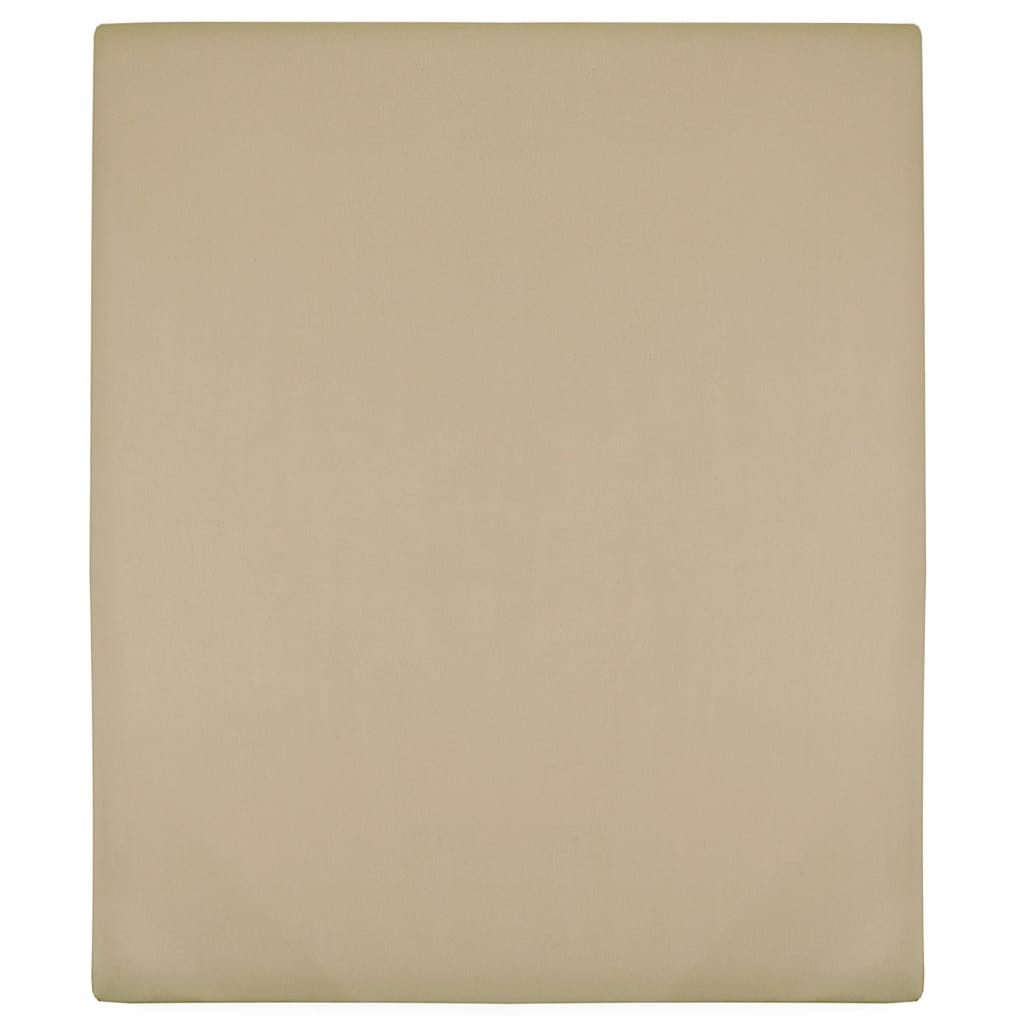 Vidaxl Spannbettlaken 2 Stk. Jersey Taupe 90x200 Cm Baumwolle günstig online kaufen