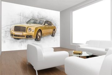 WandbilderXXL Fototapete Golden Elegance, glatt, Classic Cars, Vliestapete, hochwertiger Digitaldruck, in verschiedenen Größen