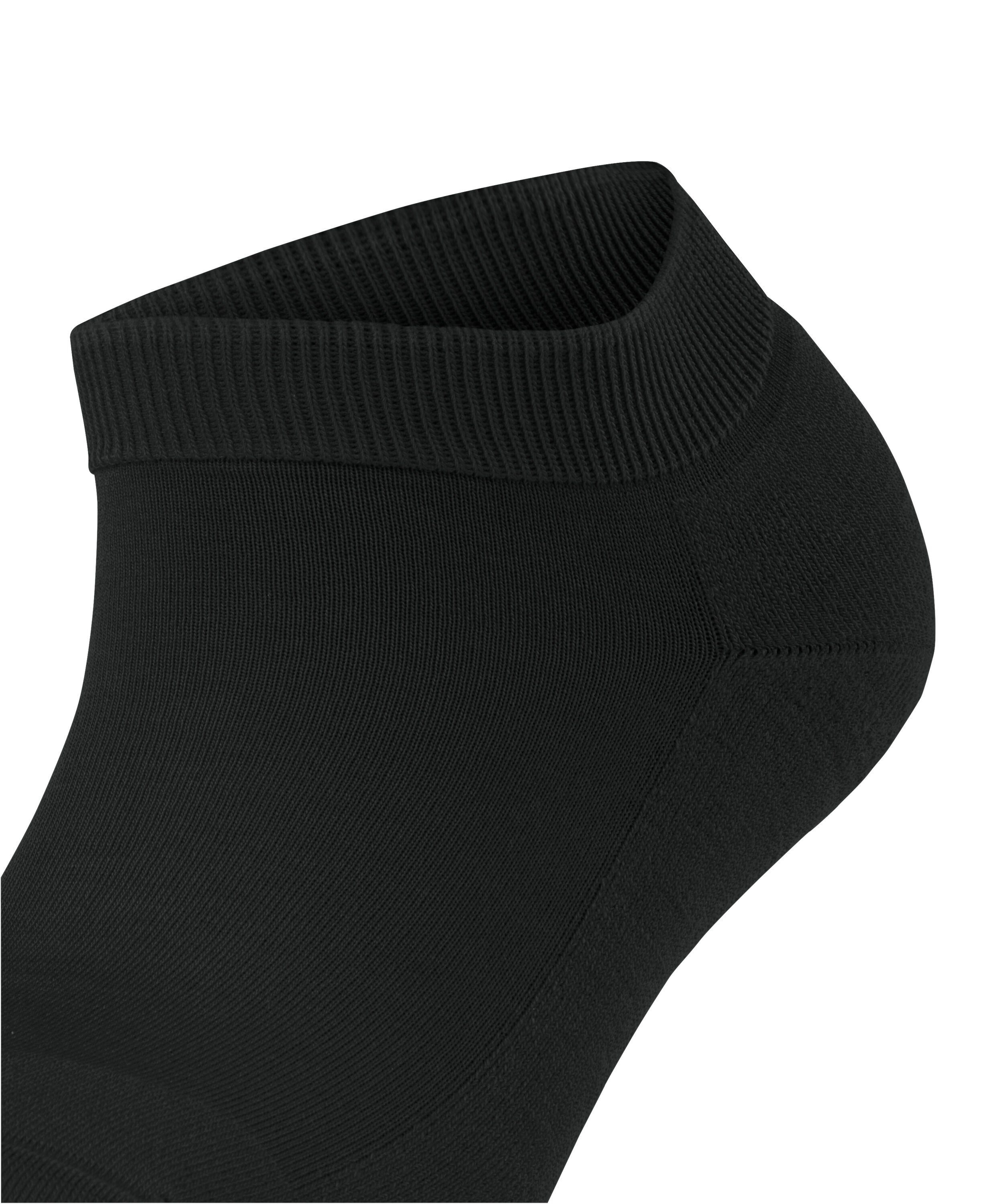(3000) black Wolle-Lyocell klimaregulierender FALKE (1-Paar) aus ClimaWool Mischung Sneakersocken