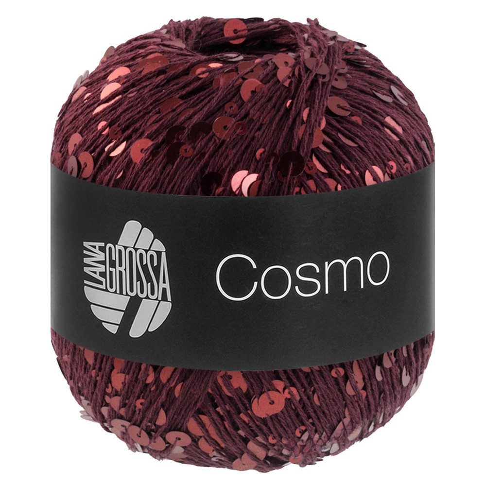LANA GROSSA COSMO Häkelwolle, 260 m (Beilaufgarn aus Baumwolle mit großen und kleinen Pailletten), 100 g