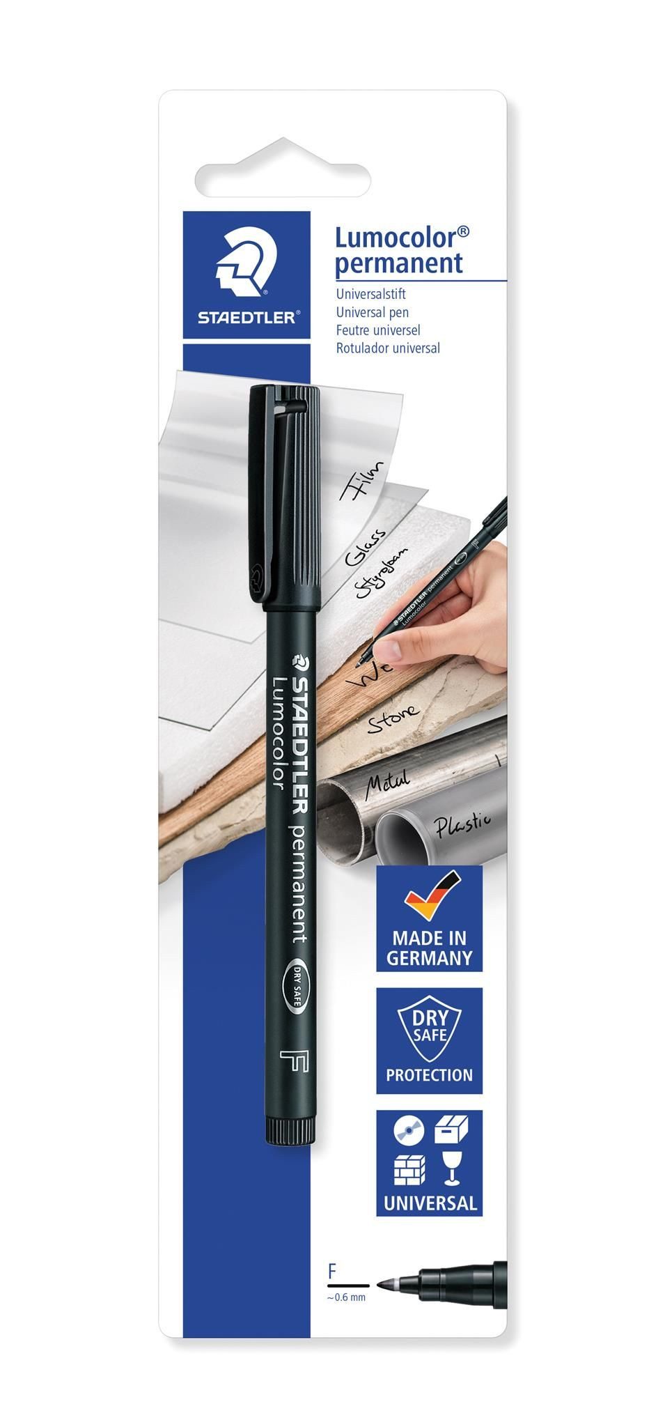 STAEDTLER Folienstift Staedtler Folienstift Lumocolor F perm sw BK