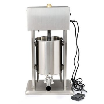 Zelsius Küchenmaschine elektrische Profi Wurstfüllmaschine, 10 Liter, mit Fußpedal, 120 W