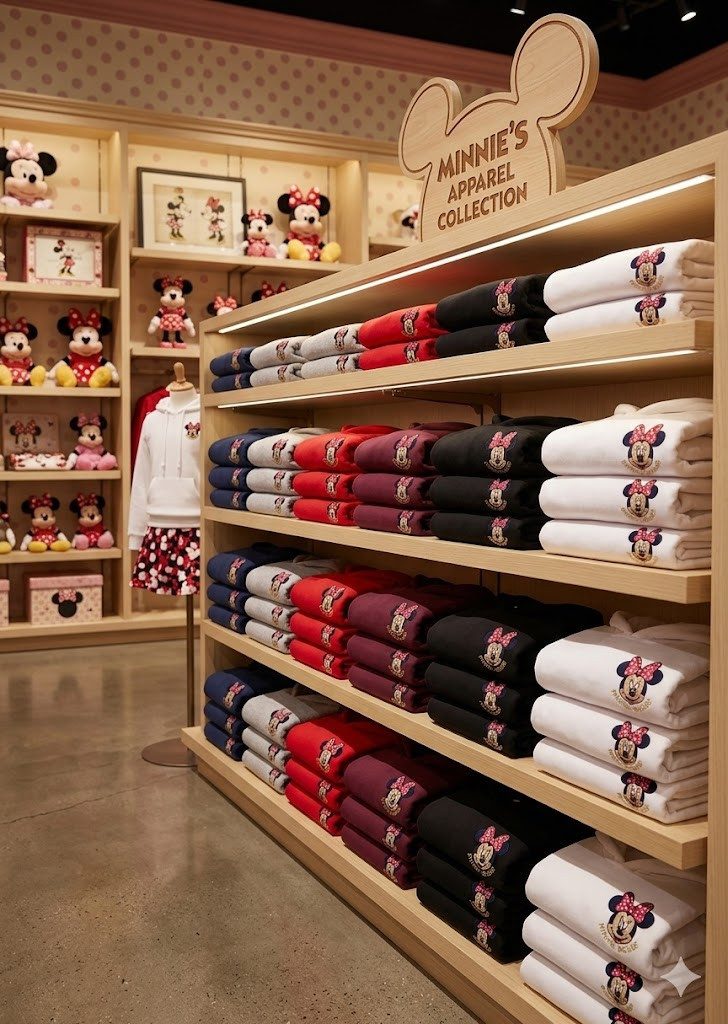Blondie & Brownie Hoodie Minnie Mouse Hoodie Damen Disney Stickerei Retro Kapuzenpulli