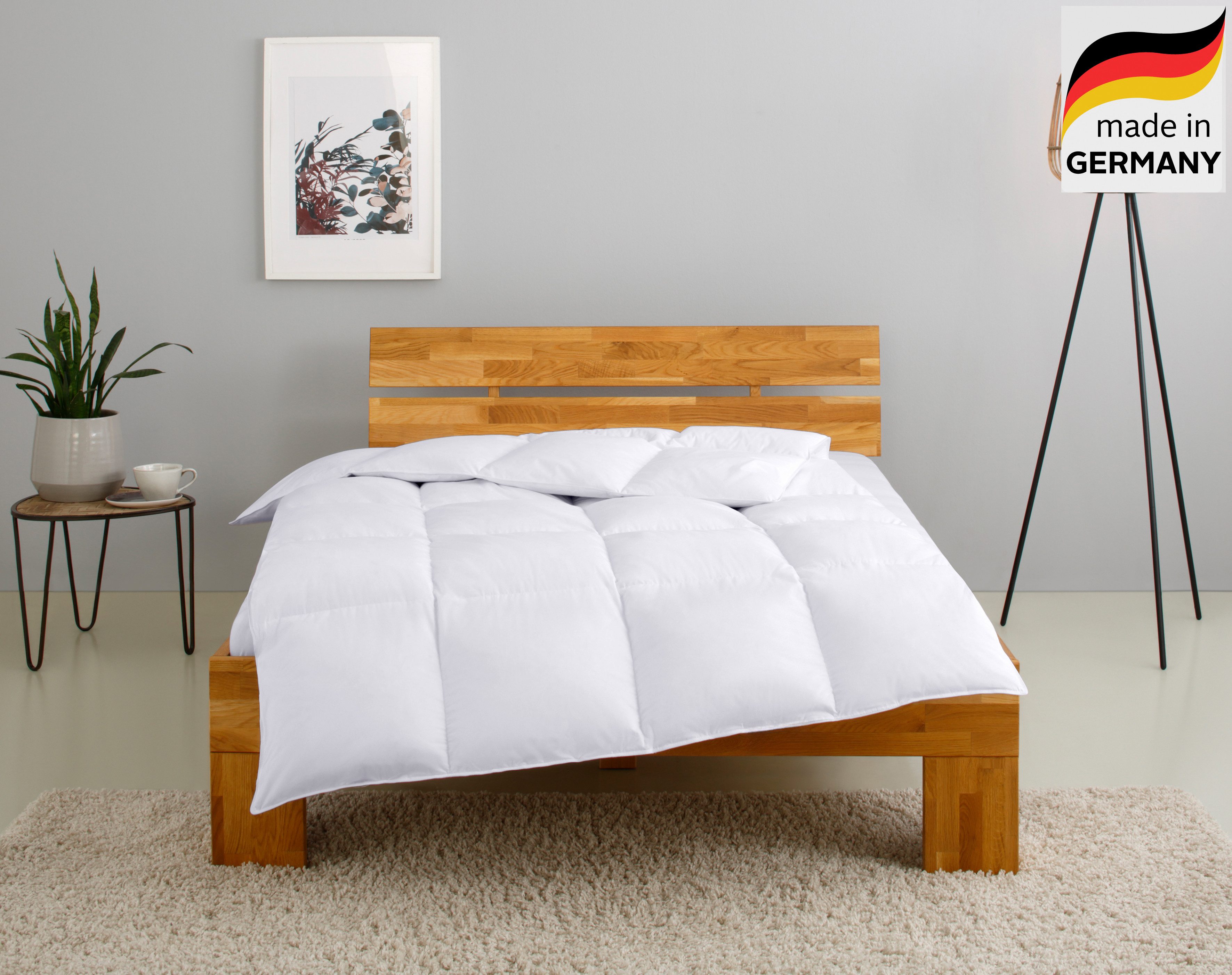 OTTO home Federbettdecke RINA, Bettdecke in 135x200 cm & 155x220 cm, Made in Germany, Füllung: 70% Federn & 30% Daunen, Bezug: Baumwolle, Bettdecken, Sommer, Winter, Decke, Made in Germany