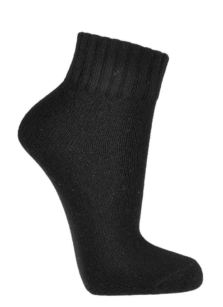 TippTexx 24 Kurzsocken 2 Paar kurze Kuschelsocken mit Merino- & Kaschmirwolle für Damen Schwarz | Kurzsocken