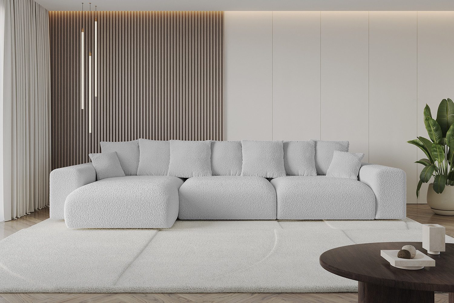 ALTDECOR Ecksofa ESKAR-L2, Couch mit Schlaffunktion, Wohnzimmer - Wohnlandschaft, Corner Sofa Bett Eckcouch Couch L-Form Schlafcouch Ausziehbar