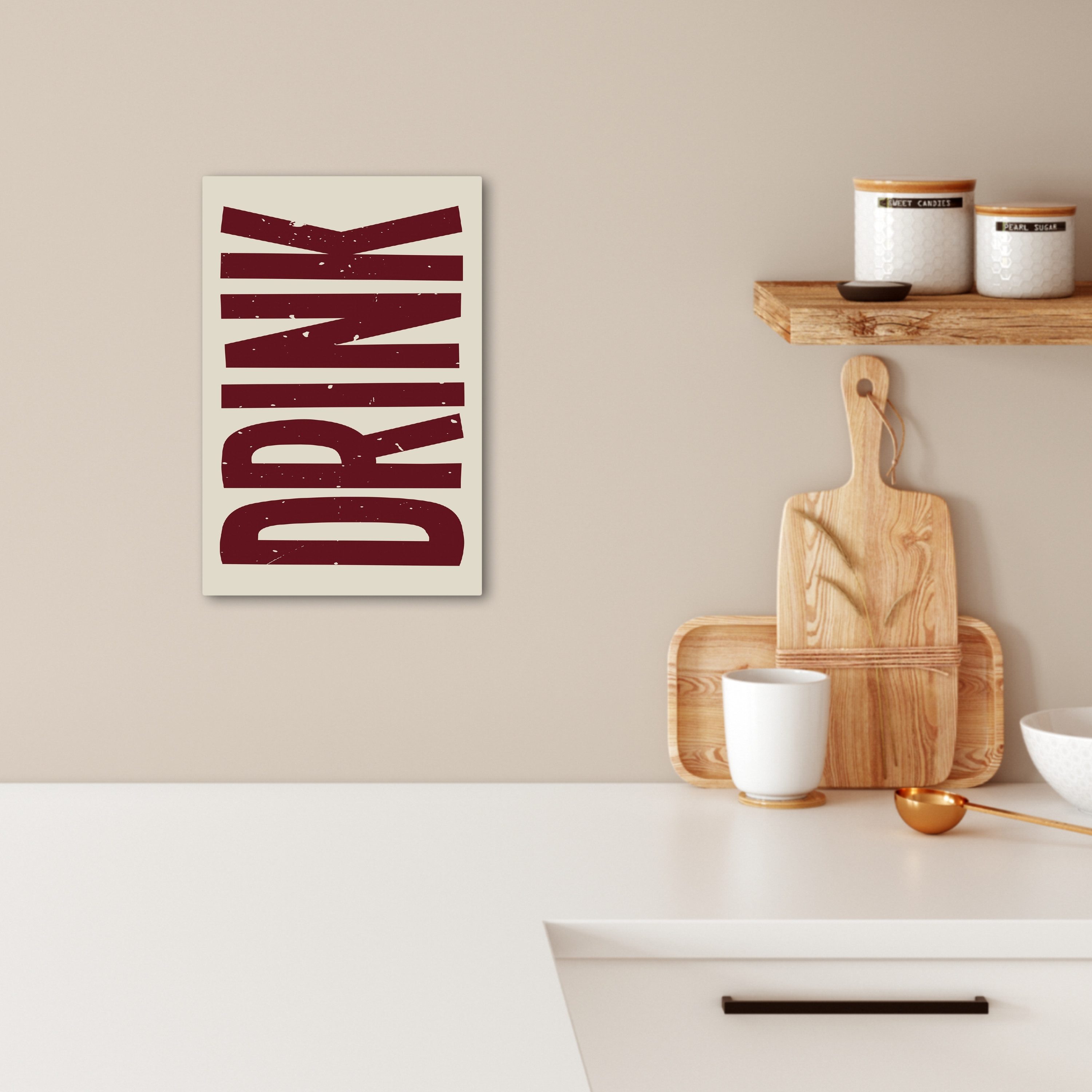 OneMillionCanvasses® Leinwandbild Rot - Weinlese - günstig online kaufen