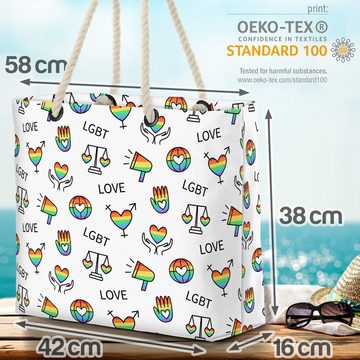VOID Strandtasche (1-tlg), Pride Hand Herz Regenbogen pride gay schwul gleichberechtigung herzen