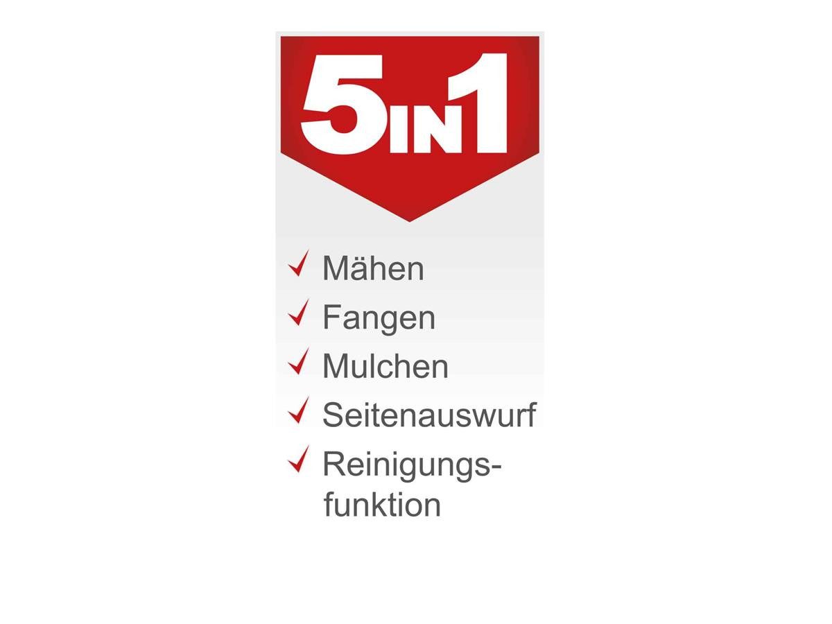 Scheppach Benzinrasenmäher MP150-46, 46 cm Schnittbreite, (Set), 150 cm³, 3,5 PS Motorleistung, inkl. 0,6 L Ölflasche