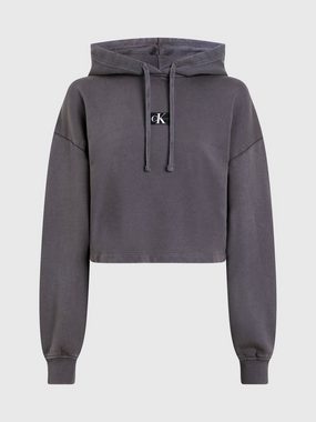 Calvin Klein Jeans Kapuzensweatshirt WASHED WOVEN LABEL HOODIE mit Logoschriftzug