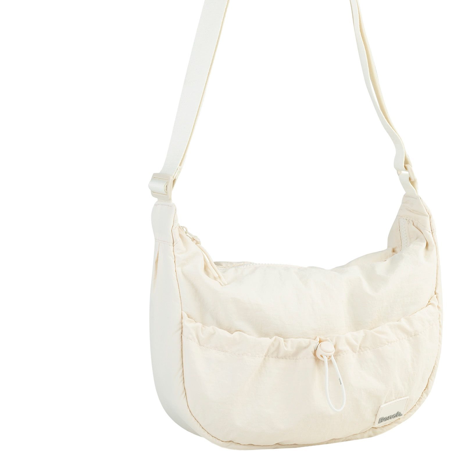Bench. Umhängetasche Bench Umhängetasche Nylon washed beige (Umhängetasche), Damen Umhängetasche Nylon, washed, beige, weiß ca. 36cm x ca. 10cm