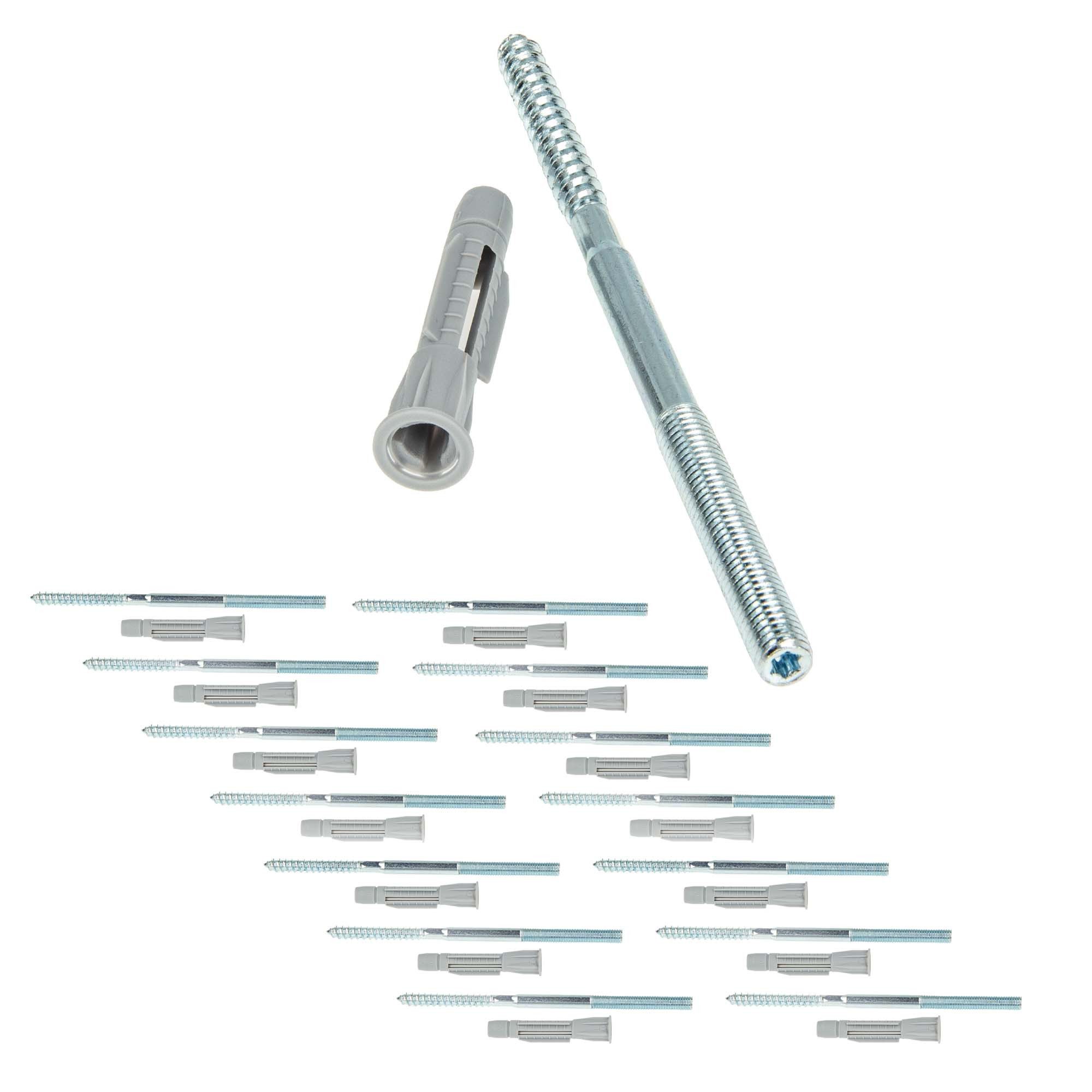 tecuro Stockschraube Stockschraube M8 / M10 - Stahl verzinkt, mit Universal Hohlraumdübel