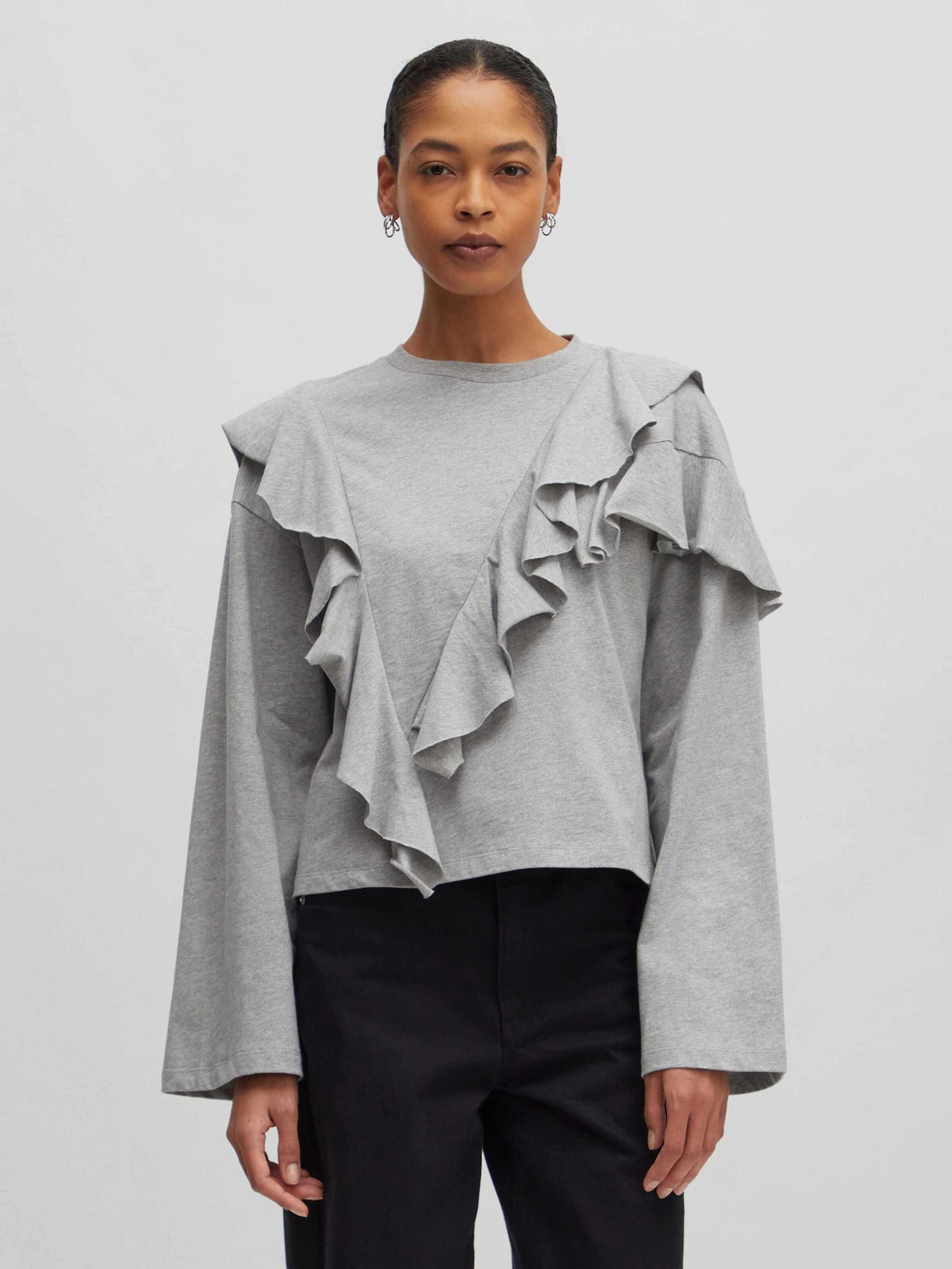 EDITED Langarmshirt Oda (1-tlg) Volant günstig online kaufen