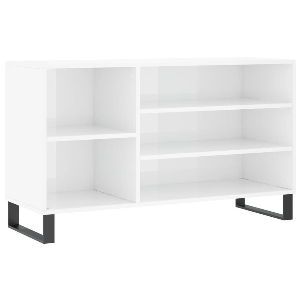 vidaXL Schuhregal Schuhregal Hochglanz-Weiß 102x36x60 cm günstig online kaufen