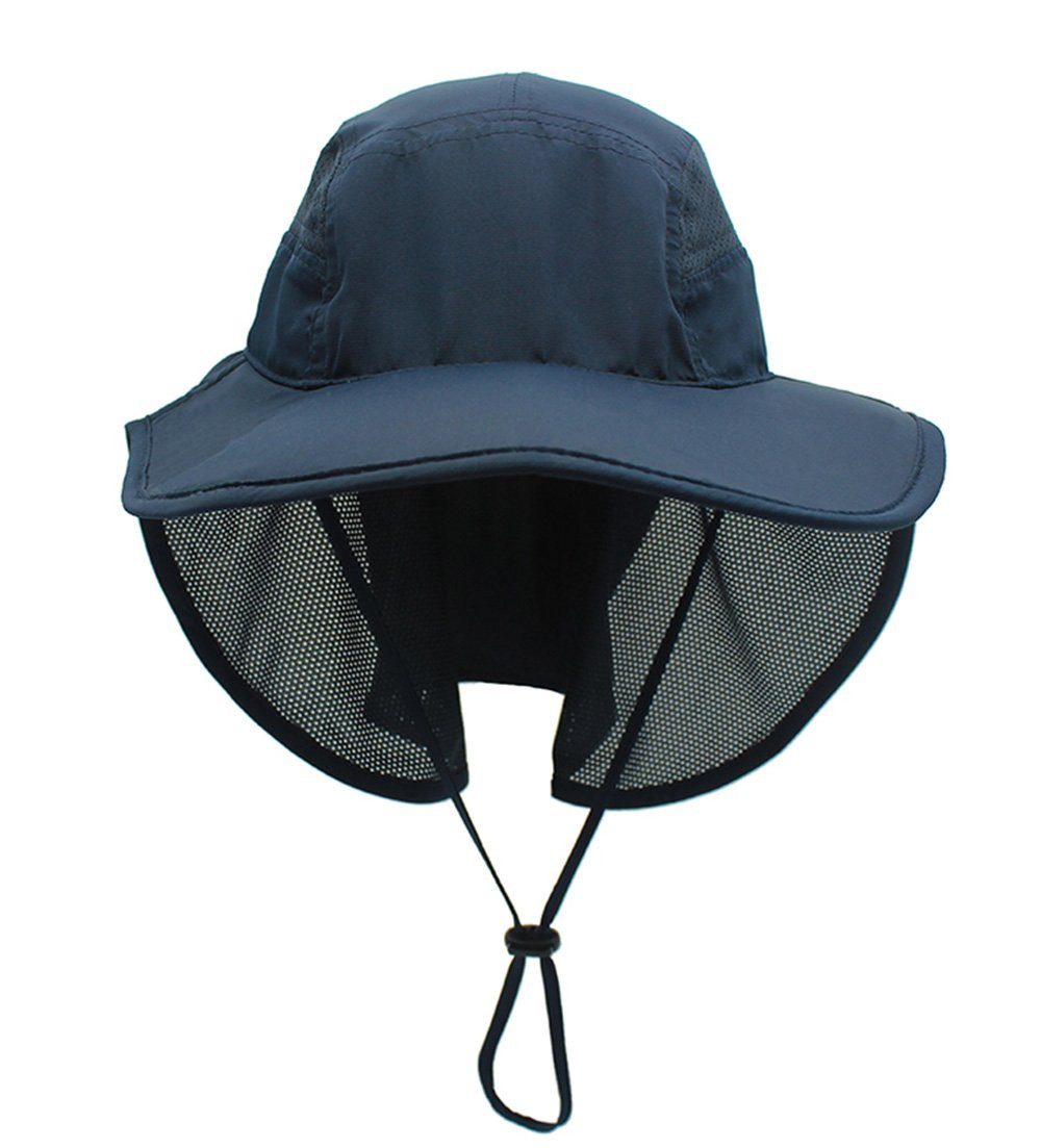 FOUORTUNATE-BEE Sonnenhut Sonnenhut mit Nackenschutz UV Schutz Outdoor Hut Faltbar Unisex Für Wandern Angeln Strand Camping Safari und Outdoor Reisen
