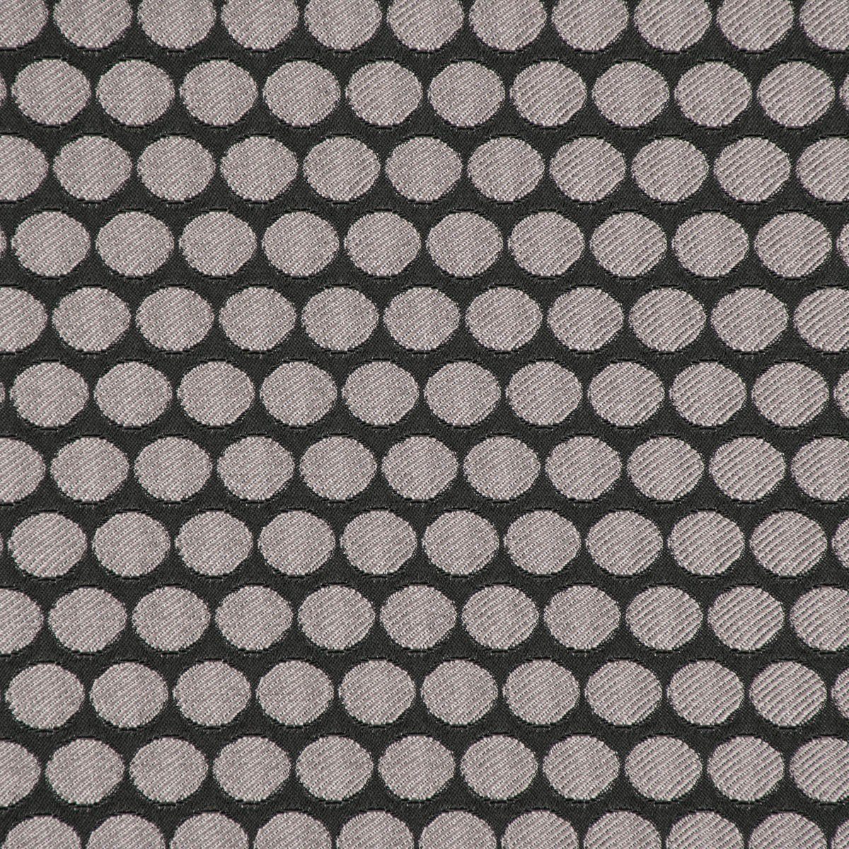 SCHÖNER LEBEN. Tischläufer Jacquard Punkte schwarz silbergrau, made in Germany,handmade,doubleface – Bild 2 von 5