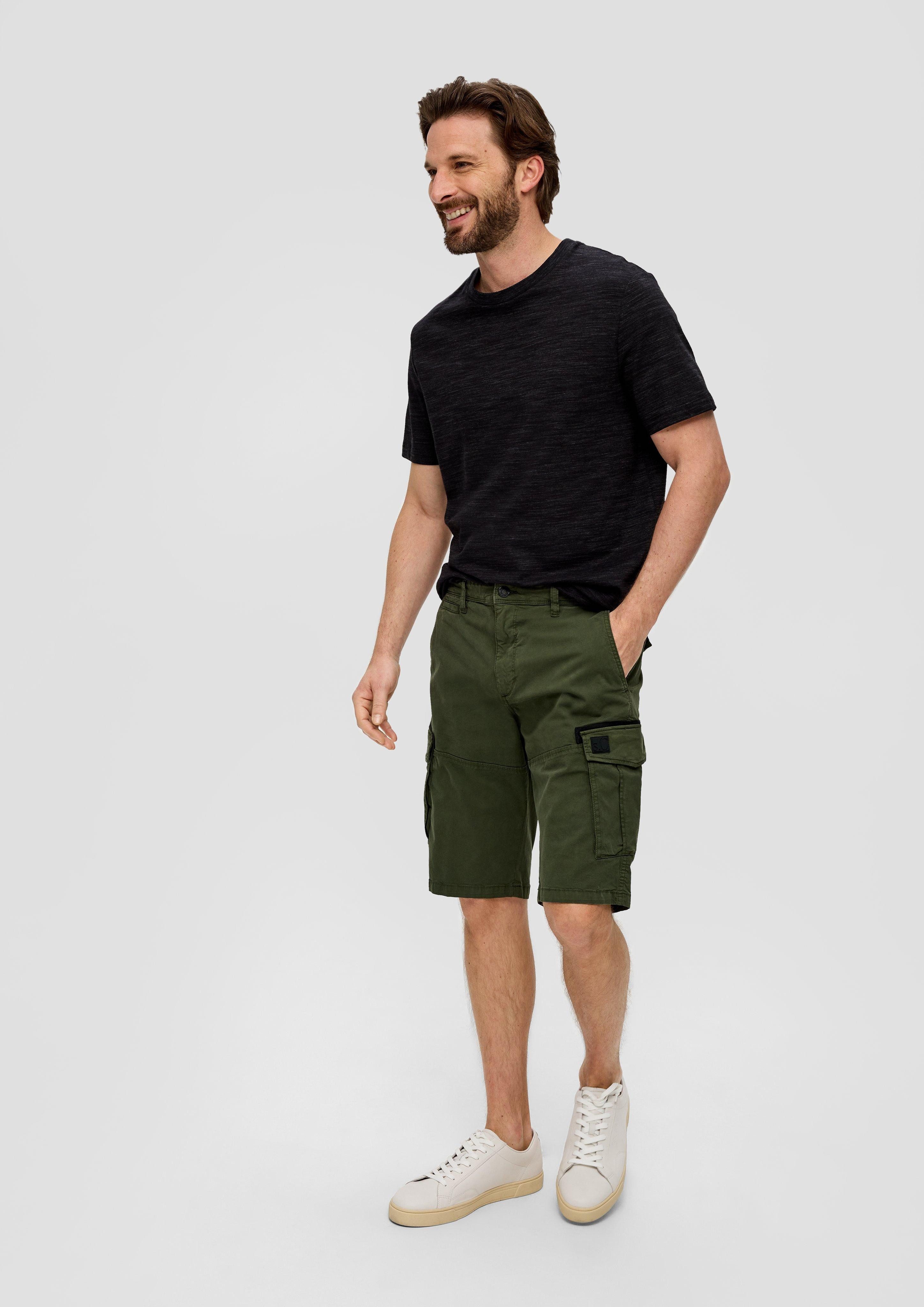 s.Oliver Bermudas Relaxed: Cargo-Bermuda mit Garment Dye Garment Dye