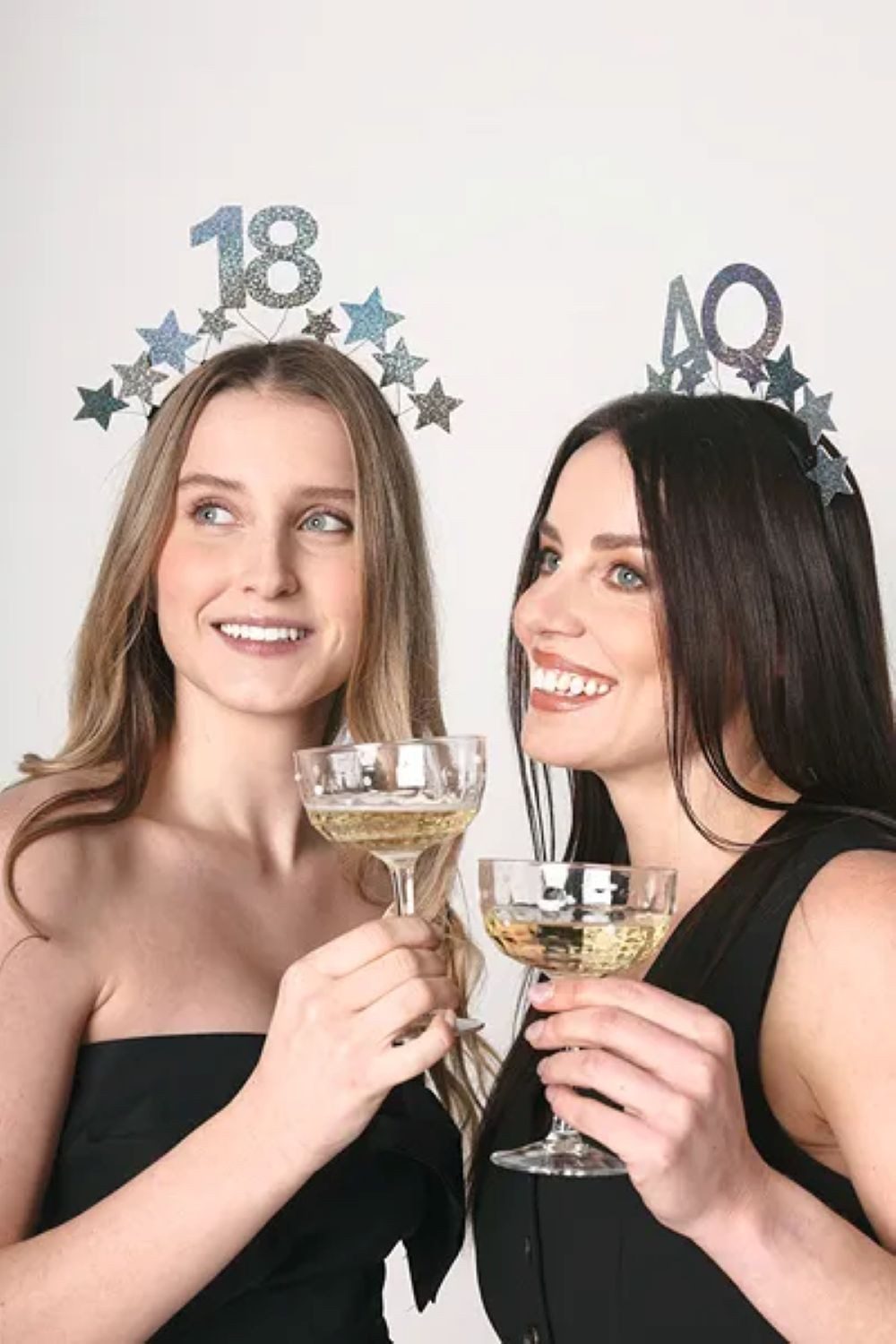 partydeco Kostüm Haarreif mit Sternen #40, Silber