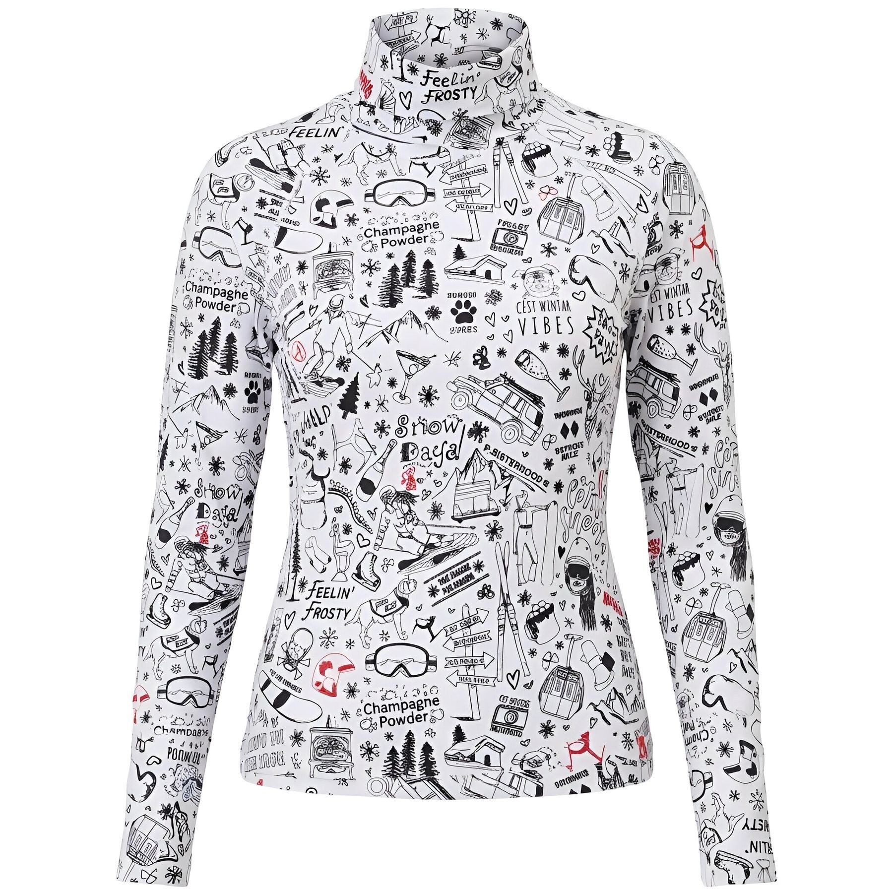 Krimson Klover Langarmshirt Graffiti Turtleneck (1-tlg)
