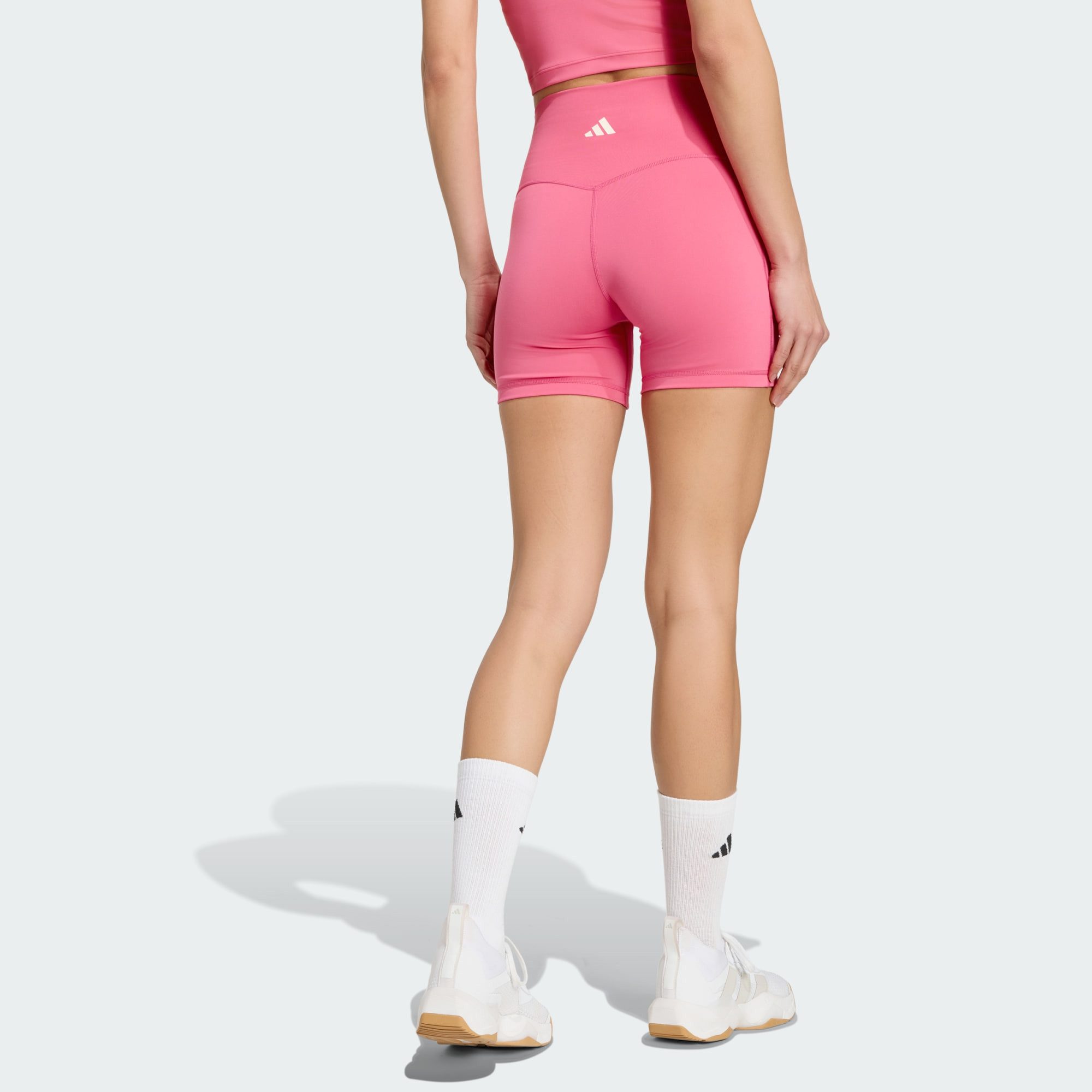 adidas Performance Leggings 3-STREIFEN STUDIO ALL ME BOOTY LEGGINGS, KURZ (1-tlg)